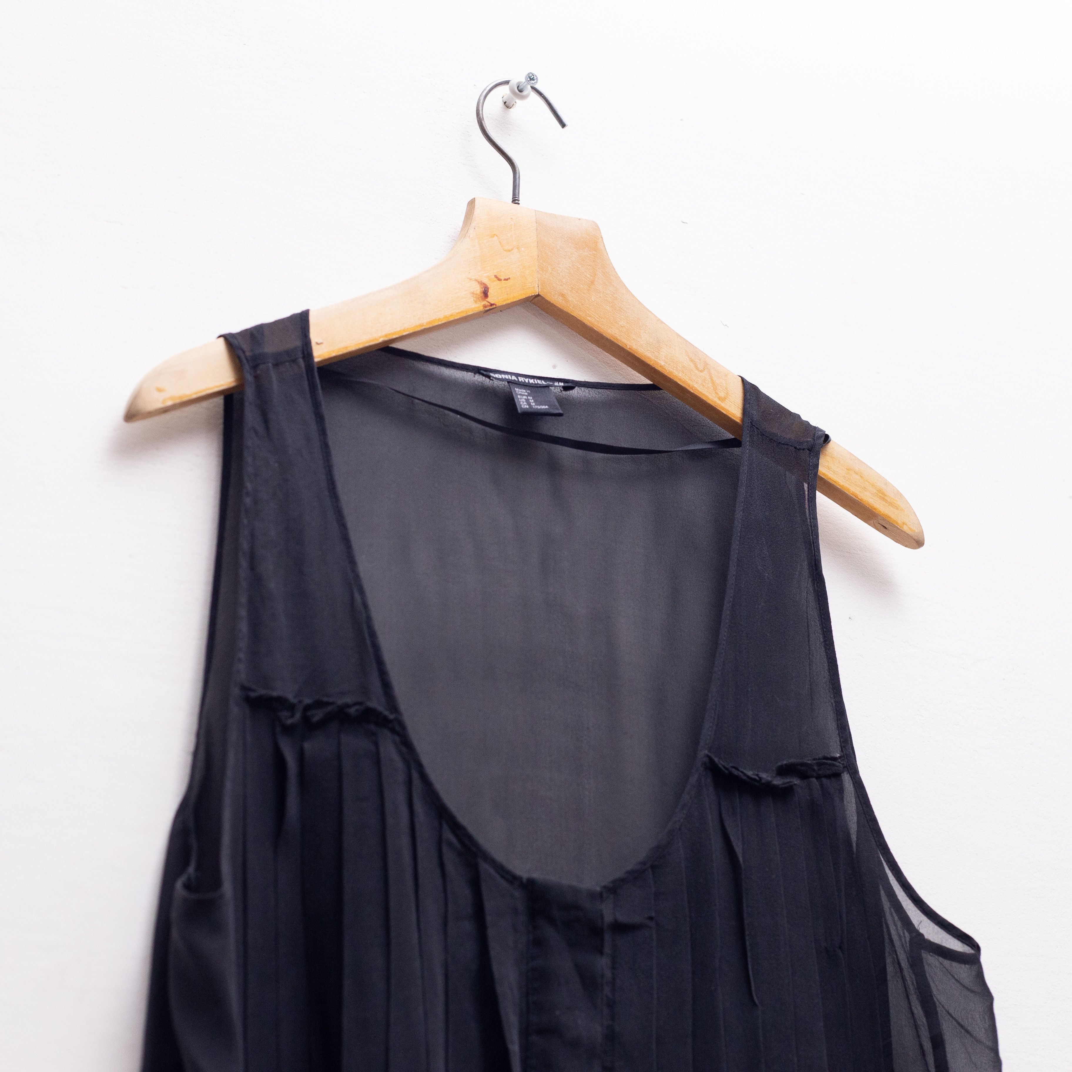 Sonia Rykiel SONIA RYKIEL for H&M Black Silk Mesh Evening Tank Dress Size M / US 6-8 / IT 42-44 - 2 Thumbnail