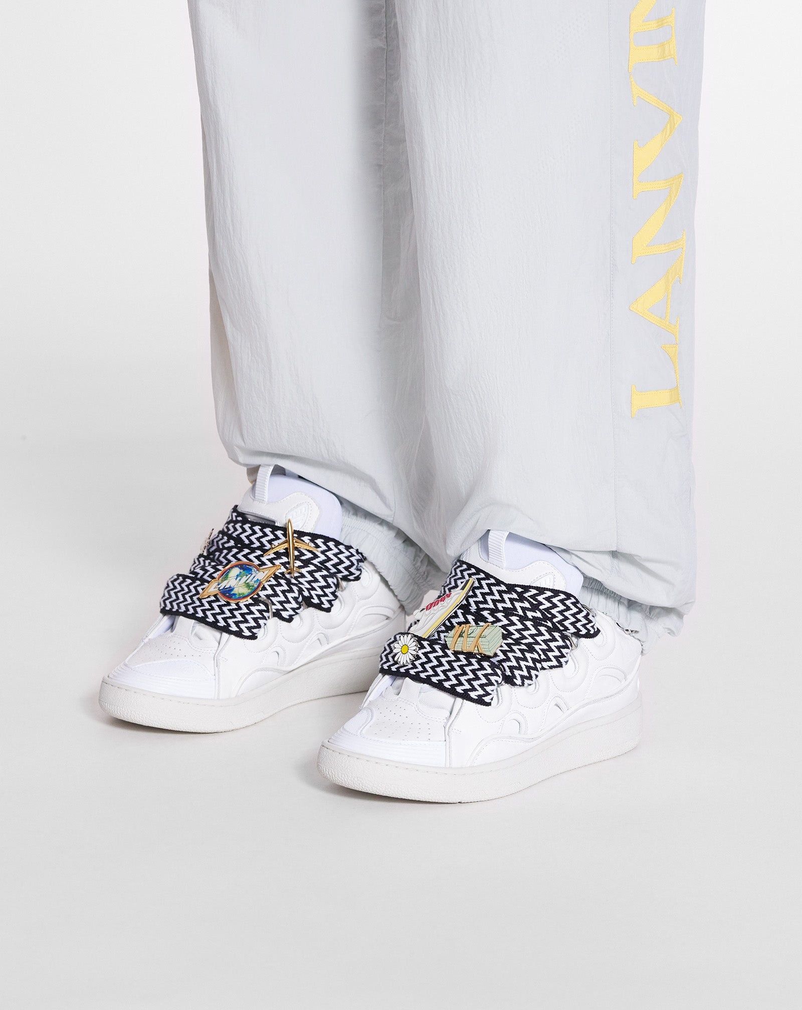 Future × Lanvin oc11z0325 Curb Low-Top Sneakers in White Size US 12.5 / EU 45-46 - 6 Thumbnail