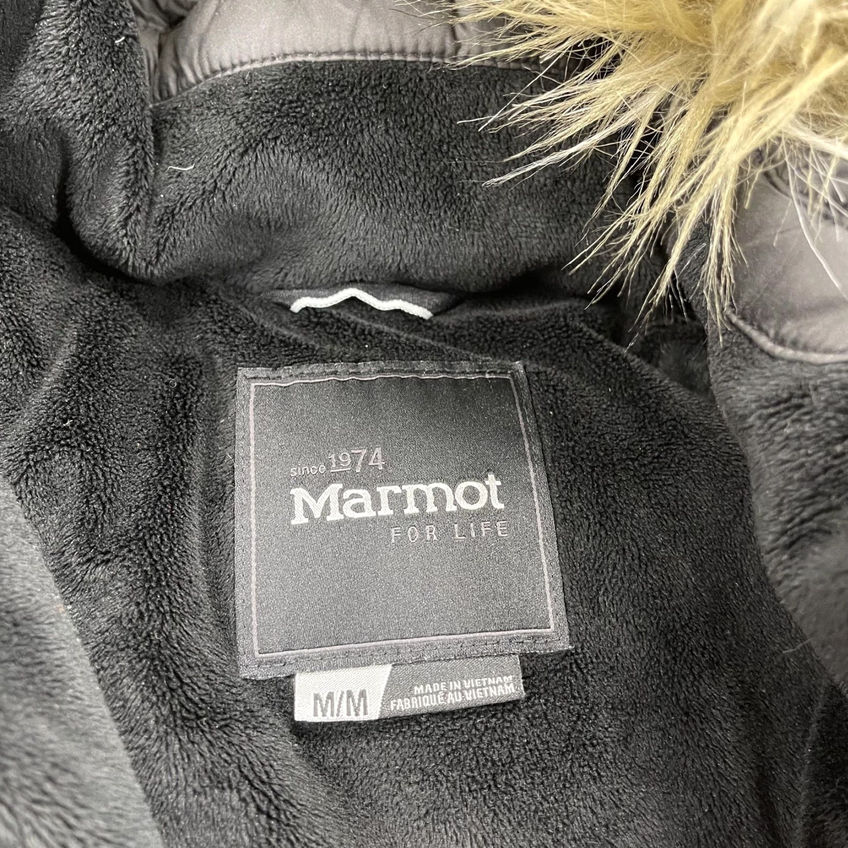 Marmot Marmot Coat Womens Medium Black Down Quilted Hooded Fur Trim Long Puffer Winter Size M / US 6-8 / IT 42-44 - 4 Thumbnail