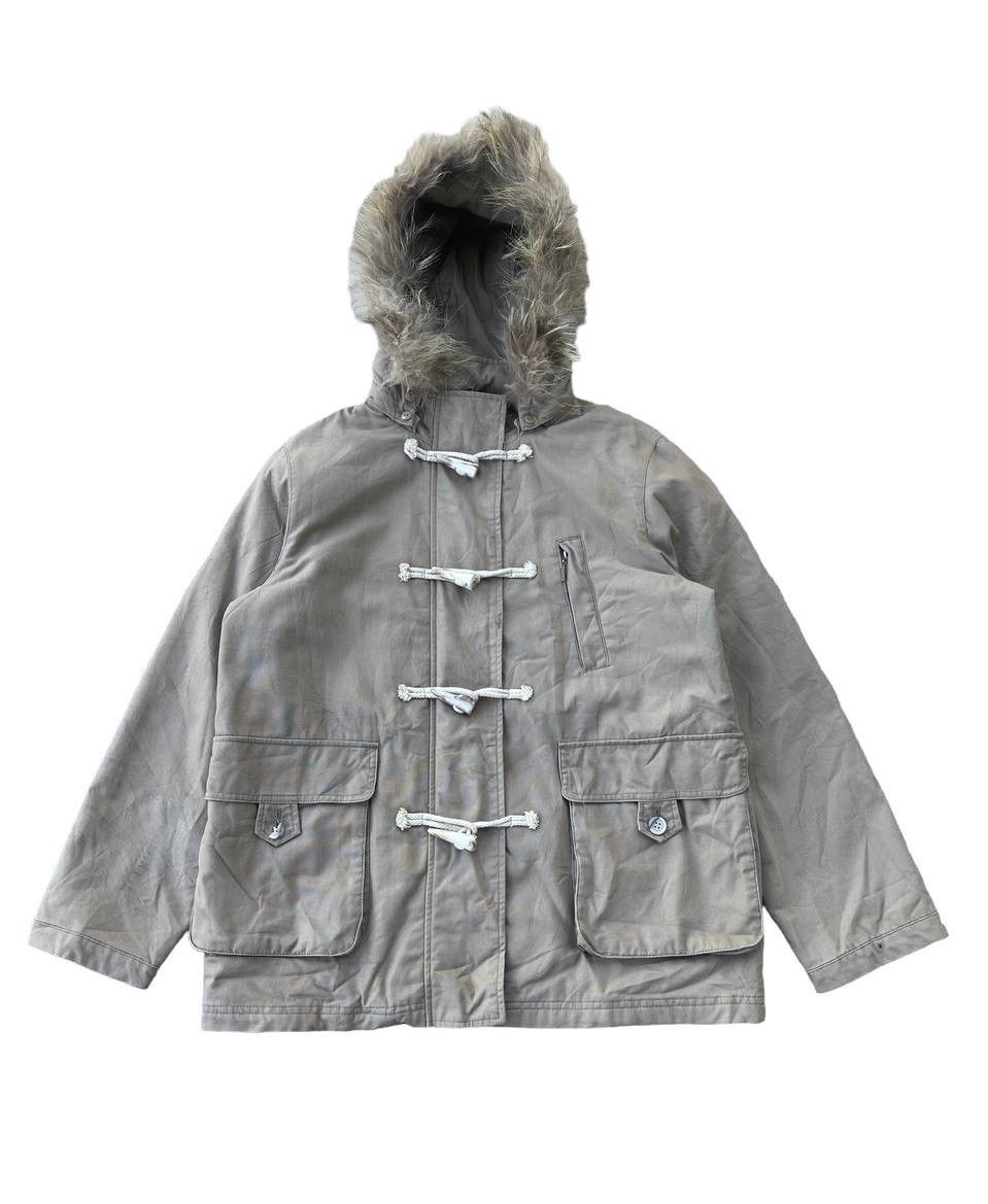 image of Iy Basics Issey Miyake Fur Hooded Jacket in Brown, Men's (Size Medium)
