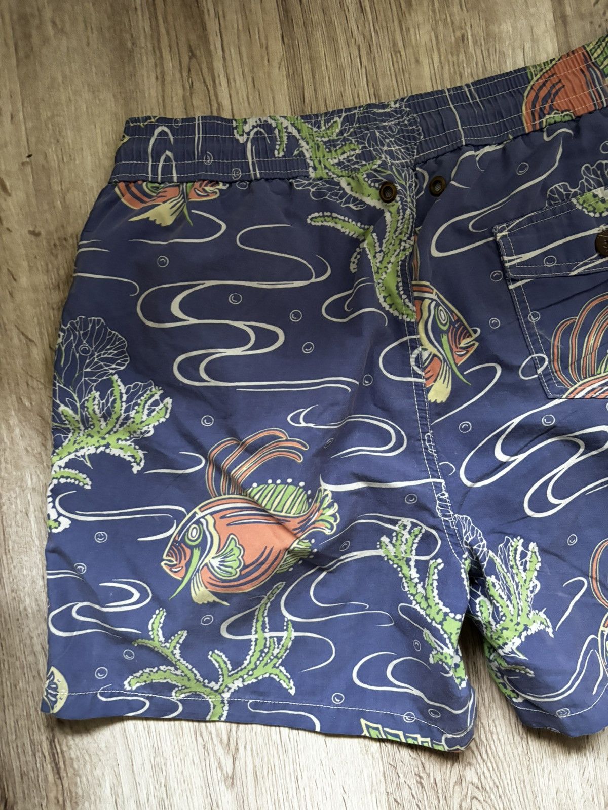 Polo Ralph Lauren Polo Ralph Lauren Blue Fish Print Cargo Swimming Trunks Size US 34 / EU 50 - 15 Thumbnail