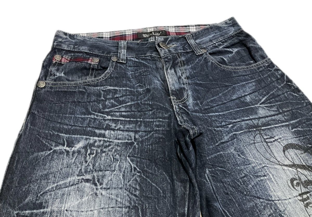 Hysteric Glamour × If Six Was Nine × Japanese Brand 🔥Sick Y2K Wild Life Poem Denim Skull Faded Clawmark Size US 30 / EU 46 - 5 Thumbnail