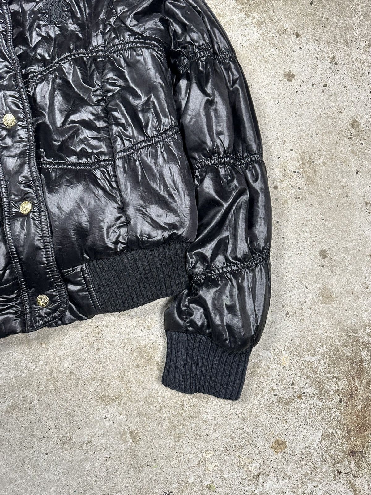 Roberto Cavalli × Vintage Vintage Y2K Roberto Cavalli Faux Fur Black Hooded Bomber Size US S / EU 44-46 / 1 - 3 Thumbnail