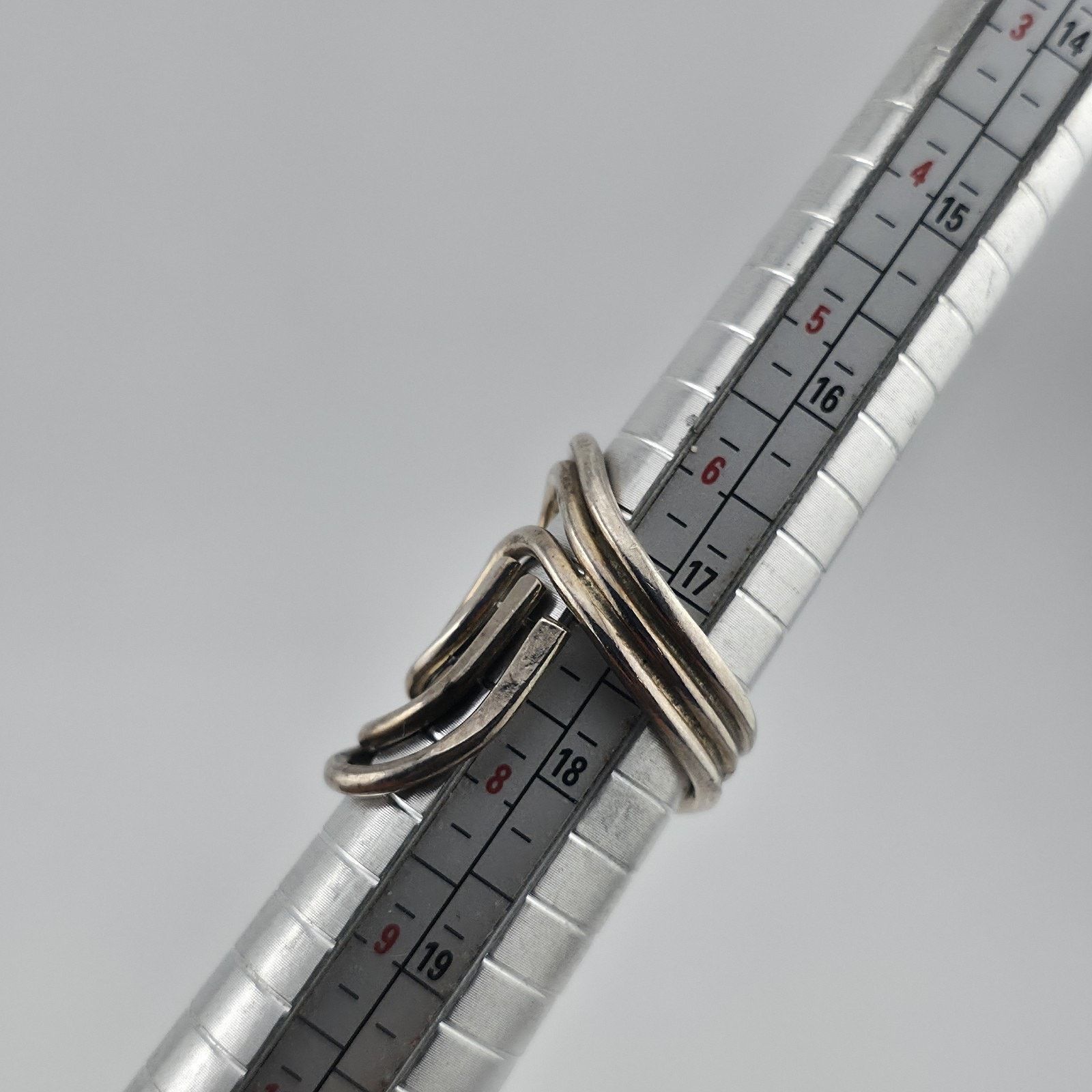 Other Vintage Sterling Silver Modernist Swirl Ring 7.5 Abstract Size ONE SIZE - 8 Thumbnail