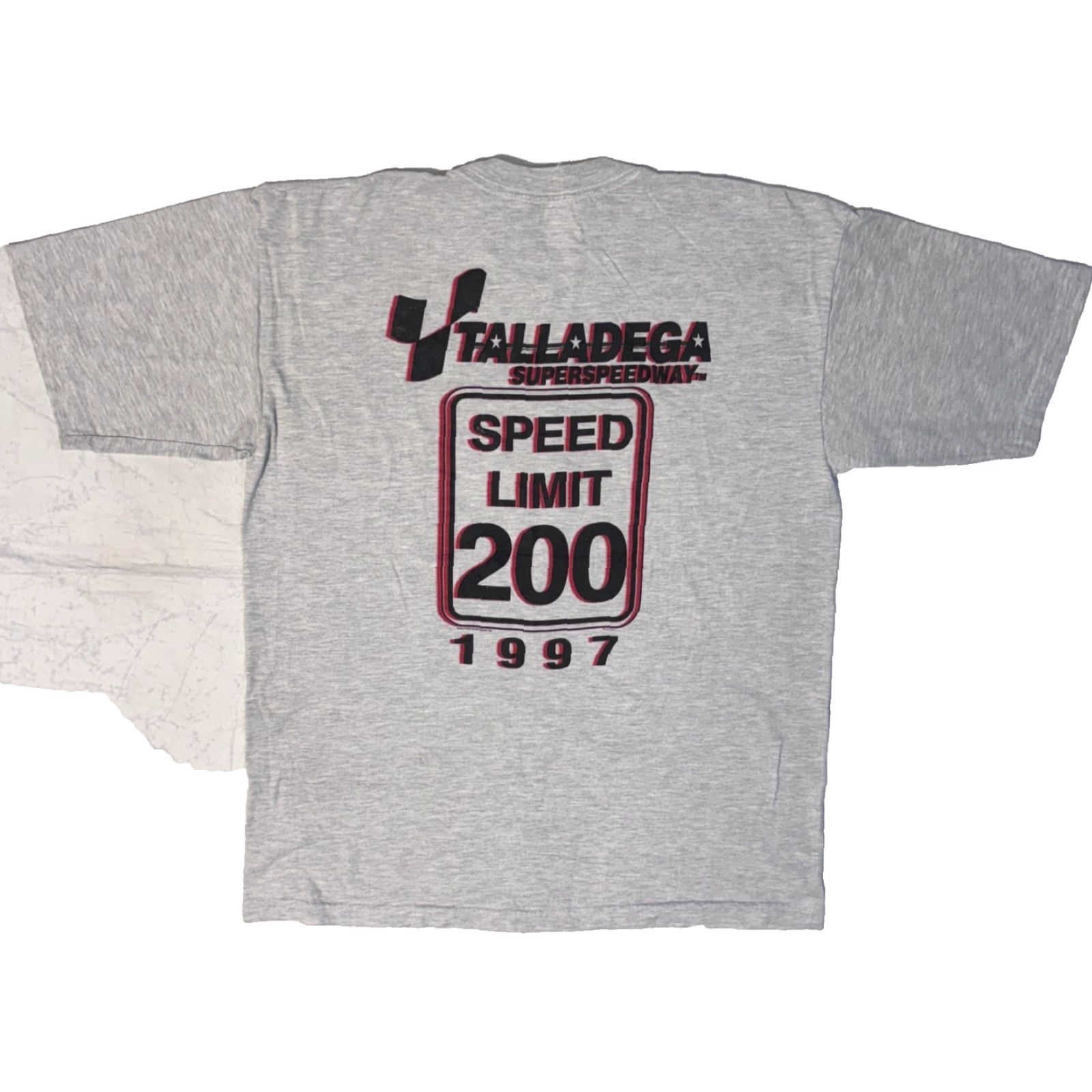 NASCAR VINTAGE NASCAR Racing Talladega Superspeedway Tshirt XL I Survived Crew Neck Shirt Men Gray Cotton Logo 1990s Size US XL / EU 56 / 4 - 2 Thumbnail