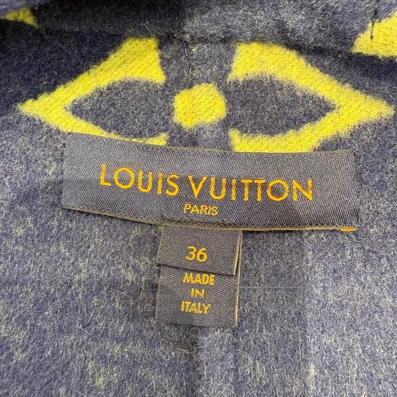Louis Vuitton Louis Vuitton Blue inside full print wool cloak coat Size XS / US 0-2 / IT 36-38 - 7 Thumbnail