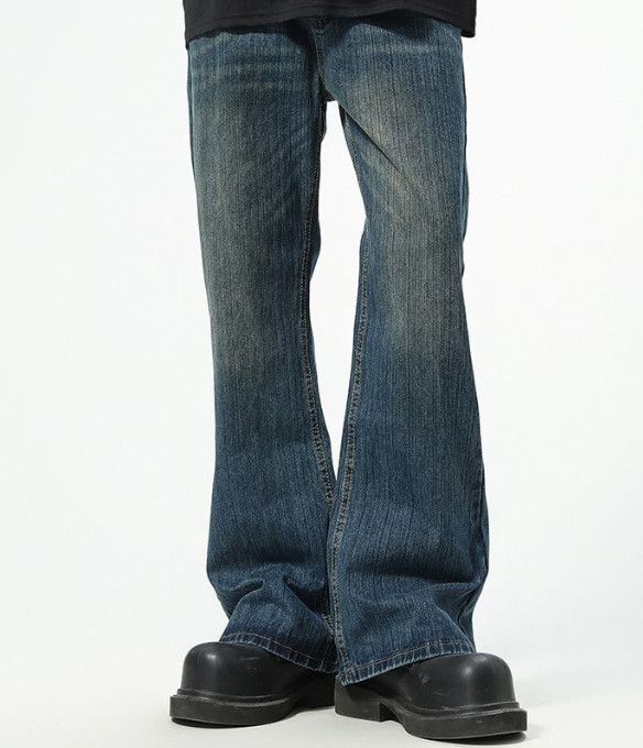 Japanese Brand American-style wide-leg men's loose flared baggy jeans Size US 32 / EU 48 - 3 Thumbnail