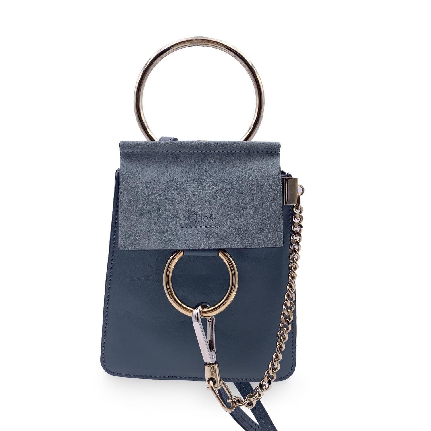 image of Chloe Chloe Shoulder Bag Faye in Blue, Women's