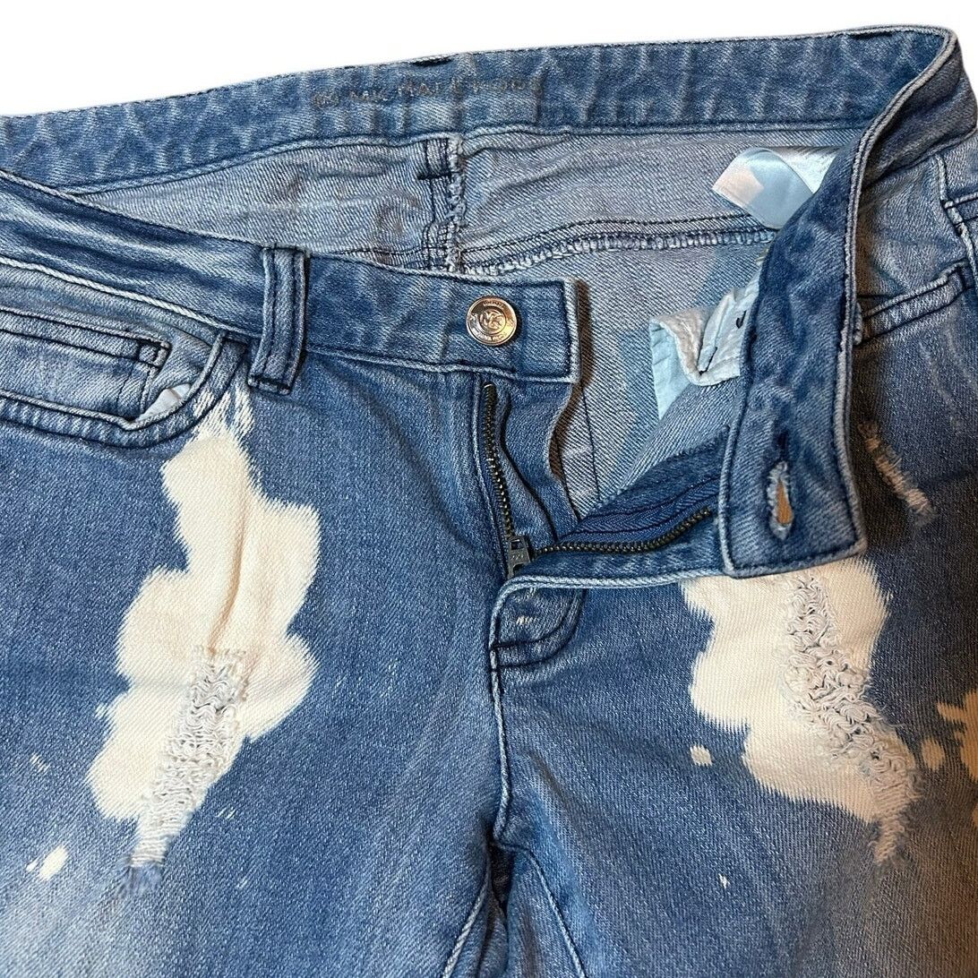 Michael Kors Michael Kors Bleach Splatter Distressed Skinny Jeans Size 26" / US 2 / IT 38 - 14 Thumbnail