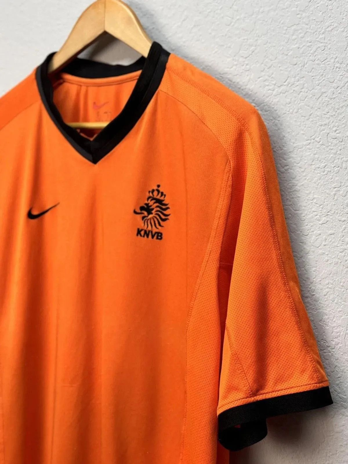 Nike × Vintage VERY RARE NIKE NETHERLANDS KNVB SOCCER JERSEY Y2K DRILL 90s Size US L / EU 52-54 / 3 - 3 Thumbnail