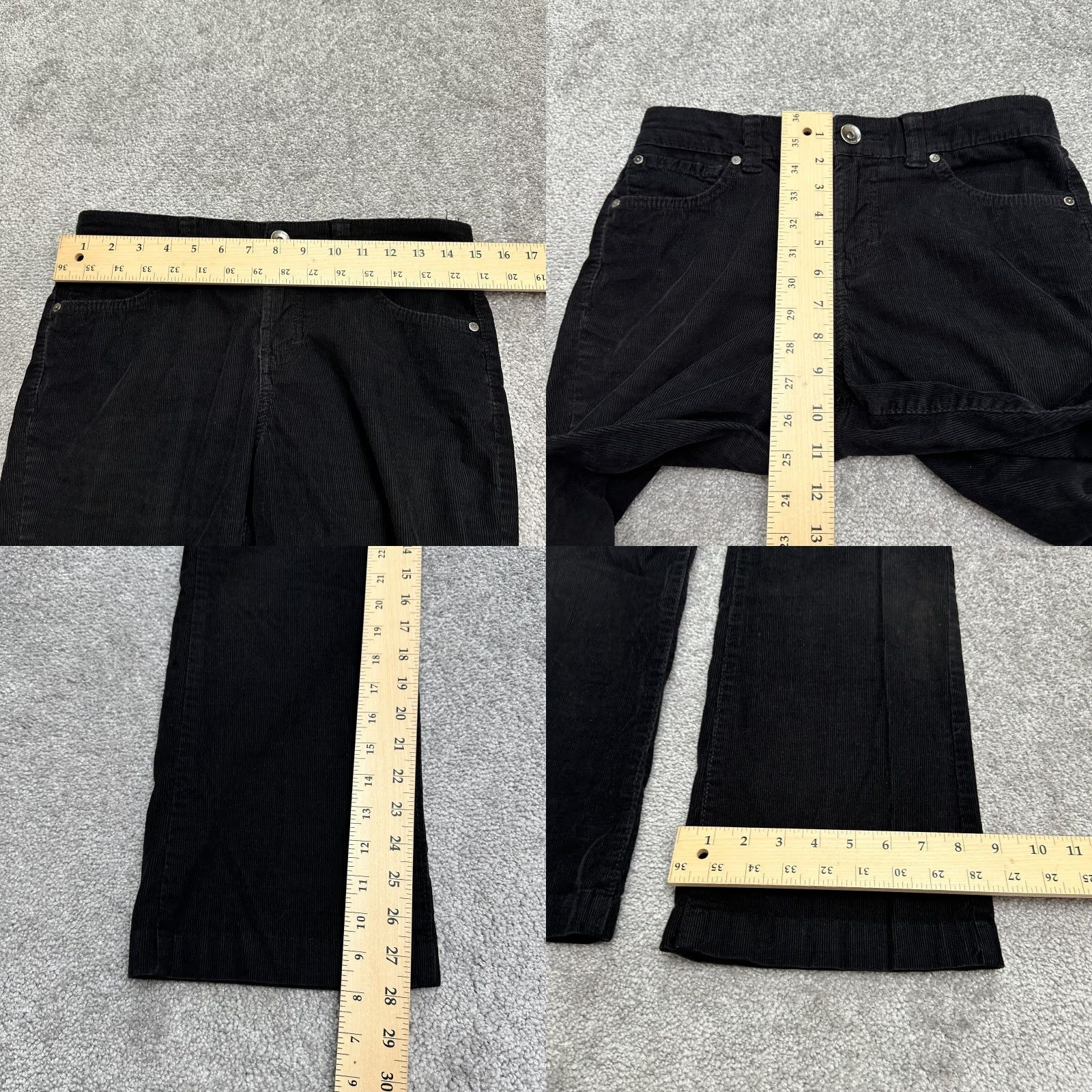 Nine West Nine West Womens Jeans Corduroy Black Bootcut High Rise Casual Classic 4 30x28 Size 30" / US 8 / IT 44 - 8 Thumbnail