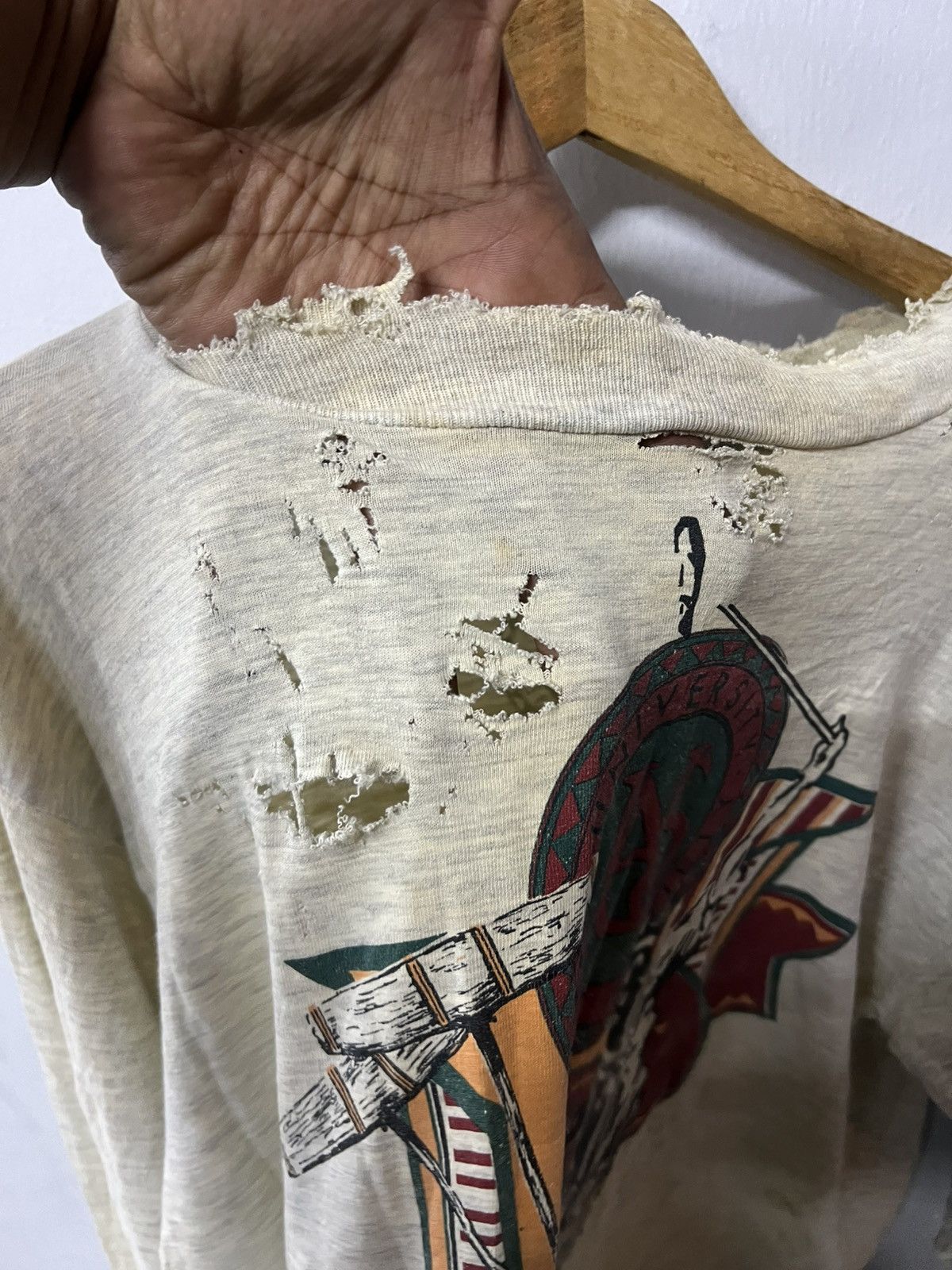 Polo Ralph Lauren × Vintage THRASHED FADED UNIVERSITY THLETIC SOCIETY ERD GRUNGE Size US L / EU 52-54 / 3 - 16 Thumbnail