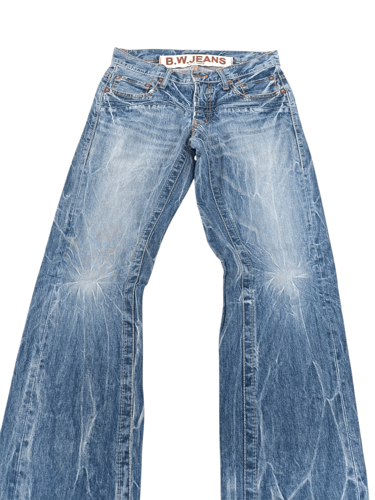 If Six Was Nine × Japanese Brand FLARED💥JAPANESE BRAND BLUE WAY THUNDER FADED DENIM 🟦 E188 Size US 30 / EU 46 - 4 Thumbnail