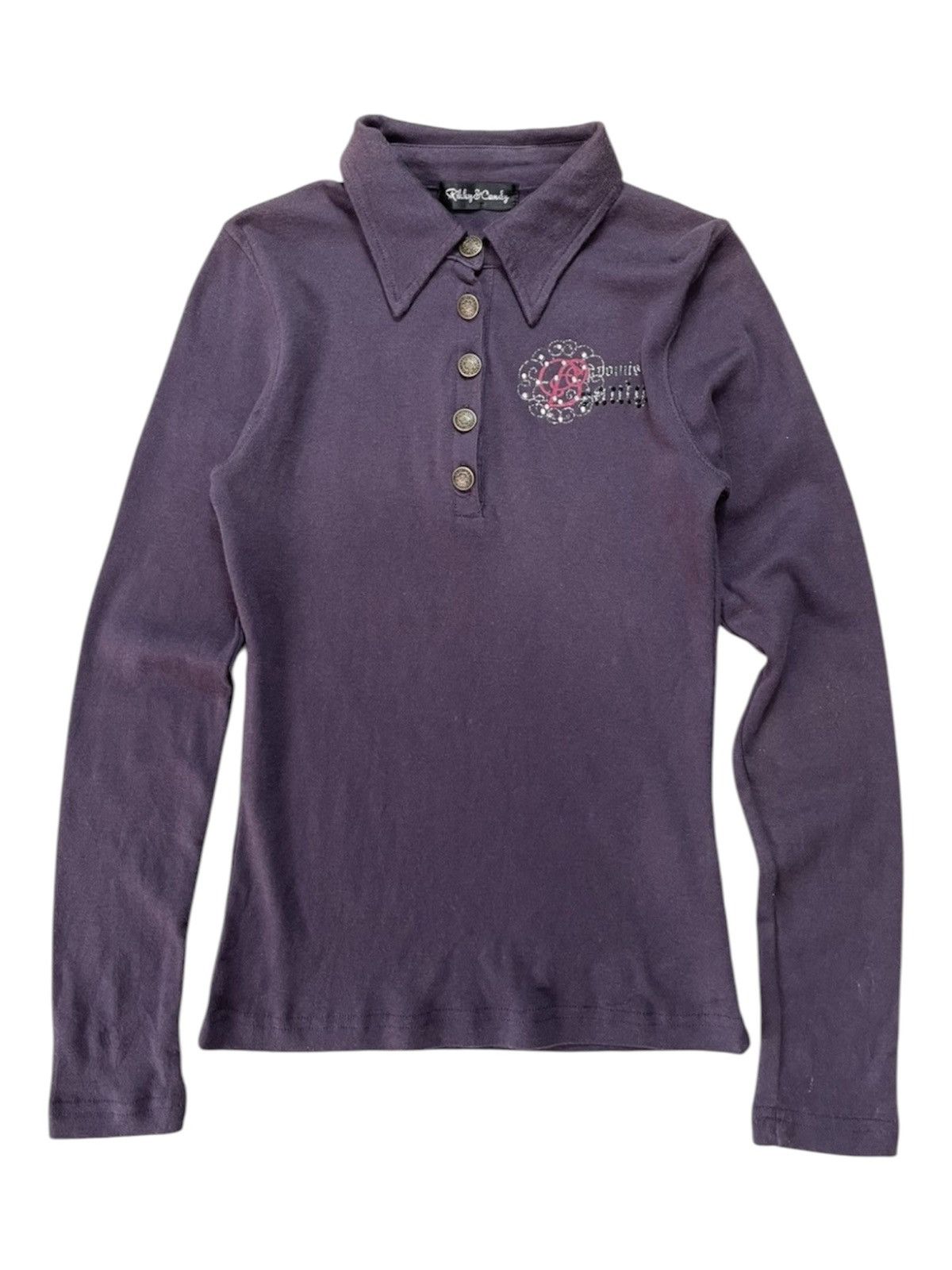 GOA Rikky & candy - Poem Polo longsleeve Half button y2k Size M / US 6-8 / IT 42-44 - 1 Thumbnail