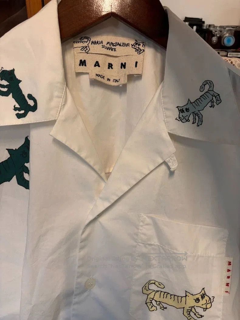Marni Marni Limited Edition Men's Shirt with Cats. Size US M / EU 48-50 / 2 - 5 Thumbnail