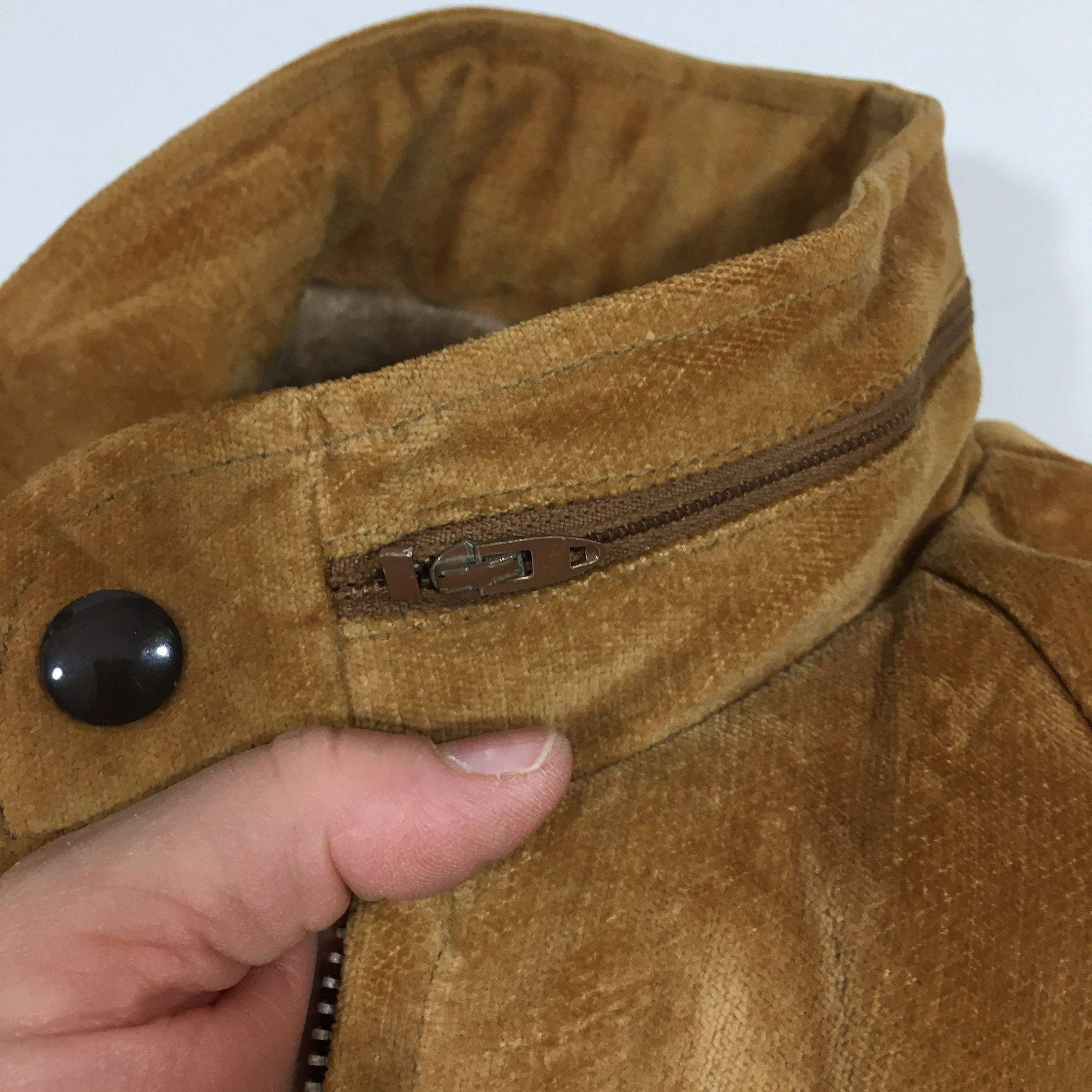 Other Vtg Cal Craft California Brown Velour VELVET Biker Jacket Size US S / EU 44-46 / 1 - 8 Thumbnail