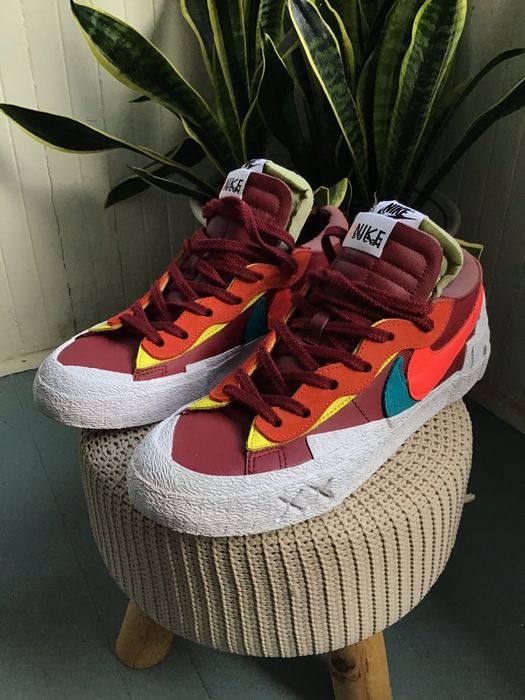 Nike Blazer Low Team Red Kaws Sacai | Grailed