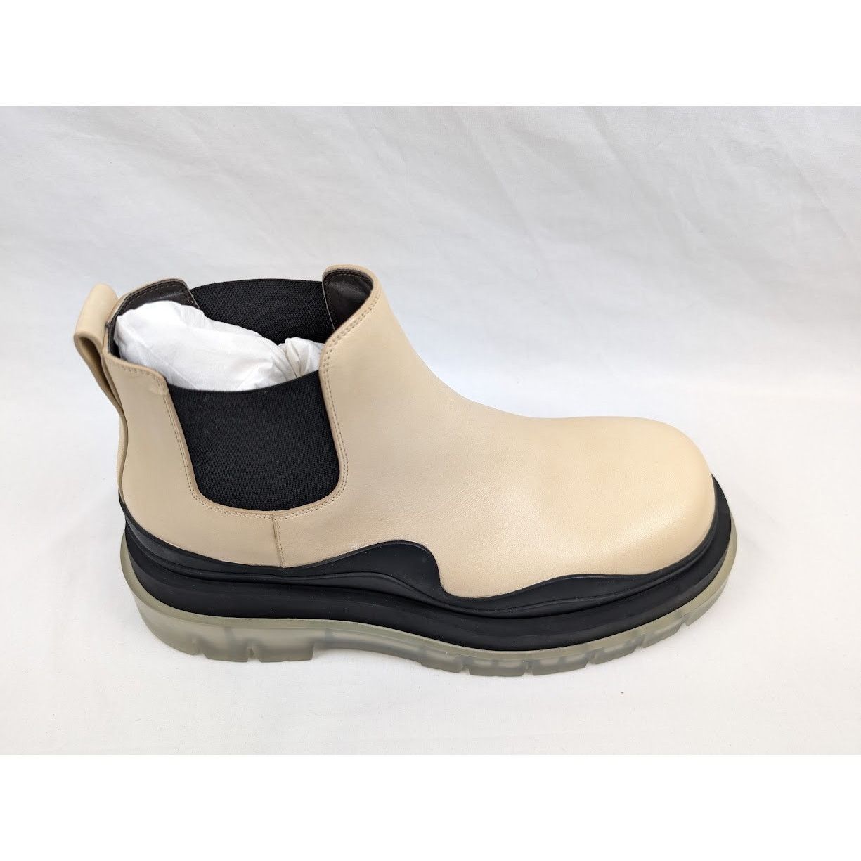Bottega Veneta o1rshd1 Vegetal Calfskin Stiv Pel Boots in Butter/Black Size US 11 / EU 44 - 3 Thumbnail