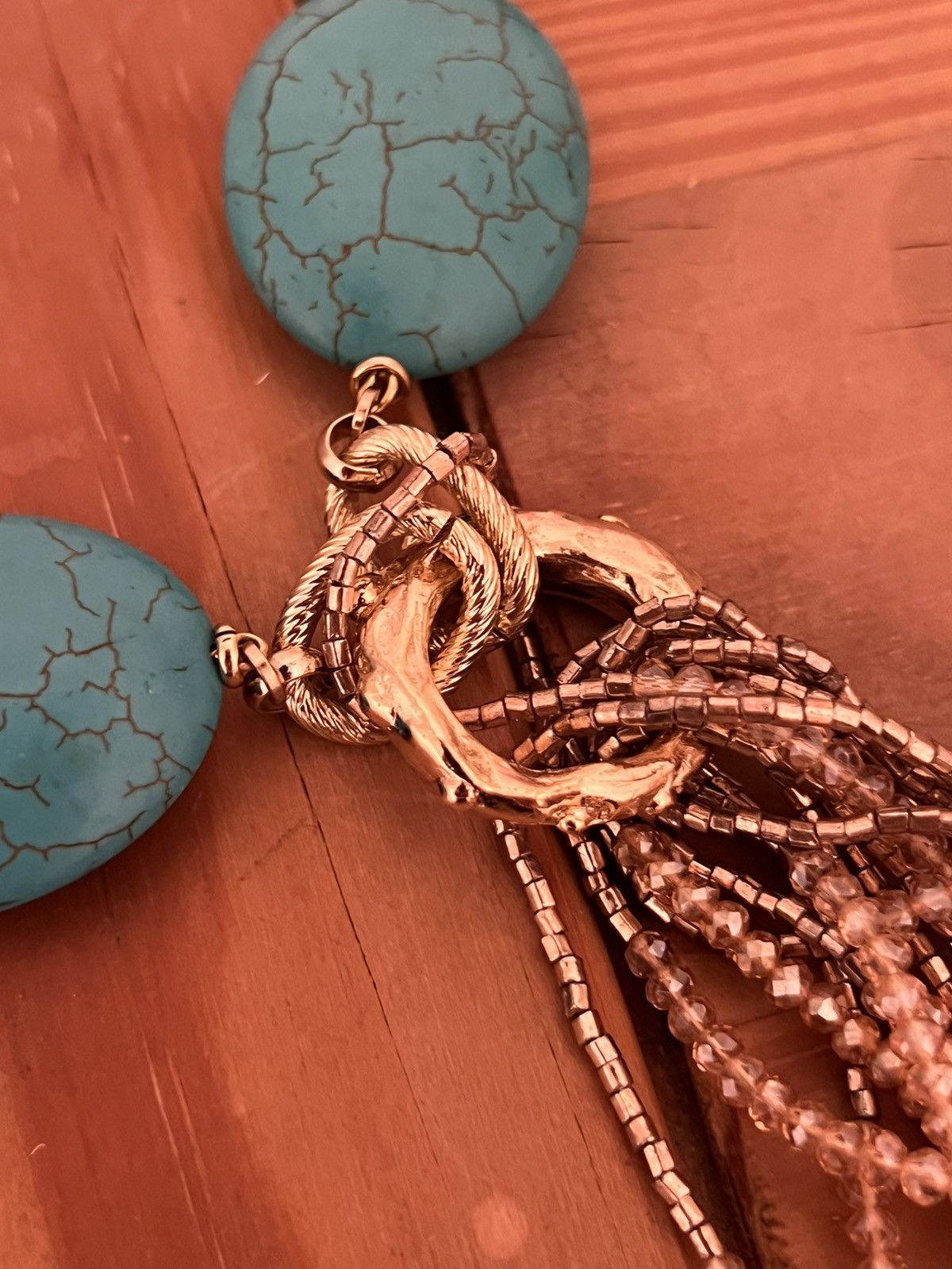 Vintage Turquoise pearl and charm Nour London Necklace Size ONE SIZE - 4 Thumbnail