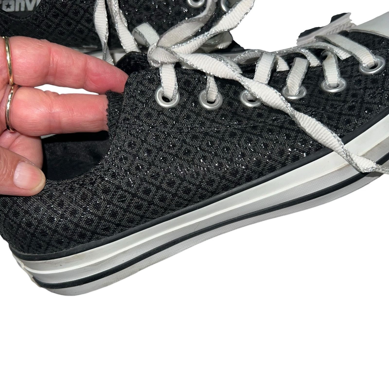 Converse CONVERSE CT All Star Black Beluga Diamond Low Tops SZ 8 Size US 8 / IT 38 - 9 Thumbnail