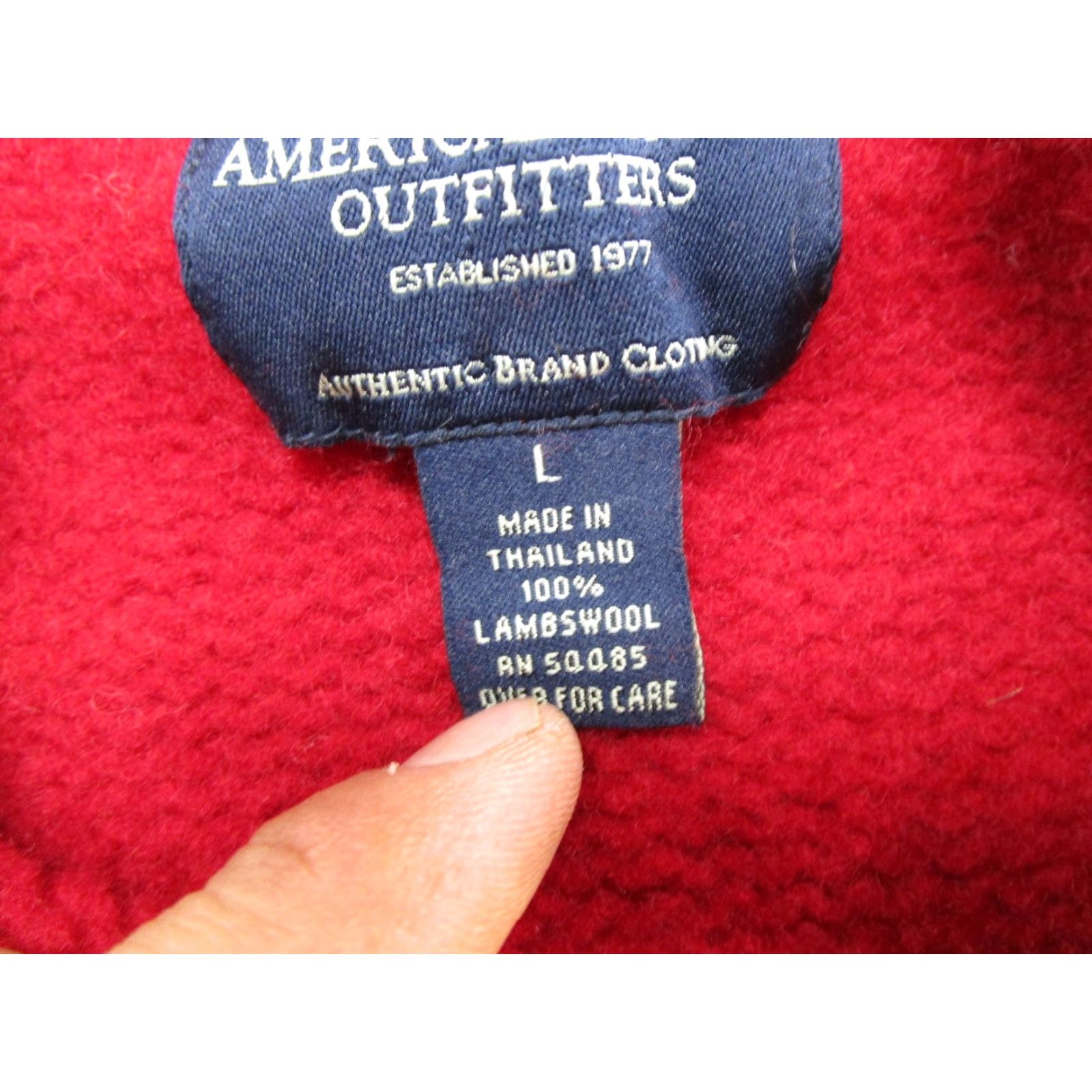American Eagle Outfitters VINTAGE American Eagle Sweater Women's L Pullover Wool 100% Striped Red US 90s Classic Preppy Mens? No gender at end: Women Size L / US 10 / IT 46 - 2 Thumbnail