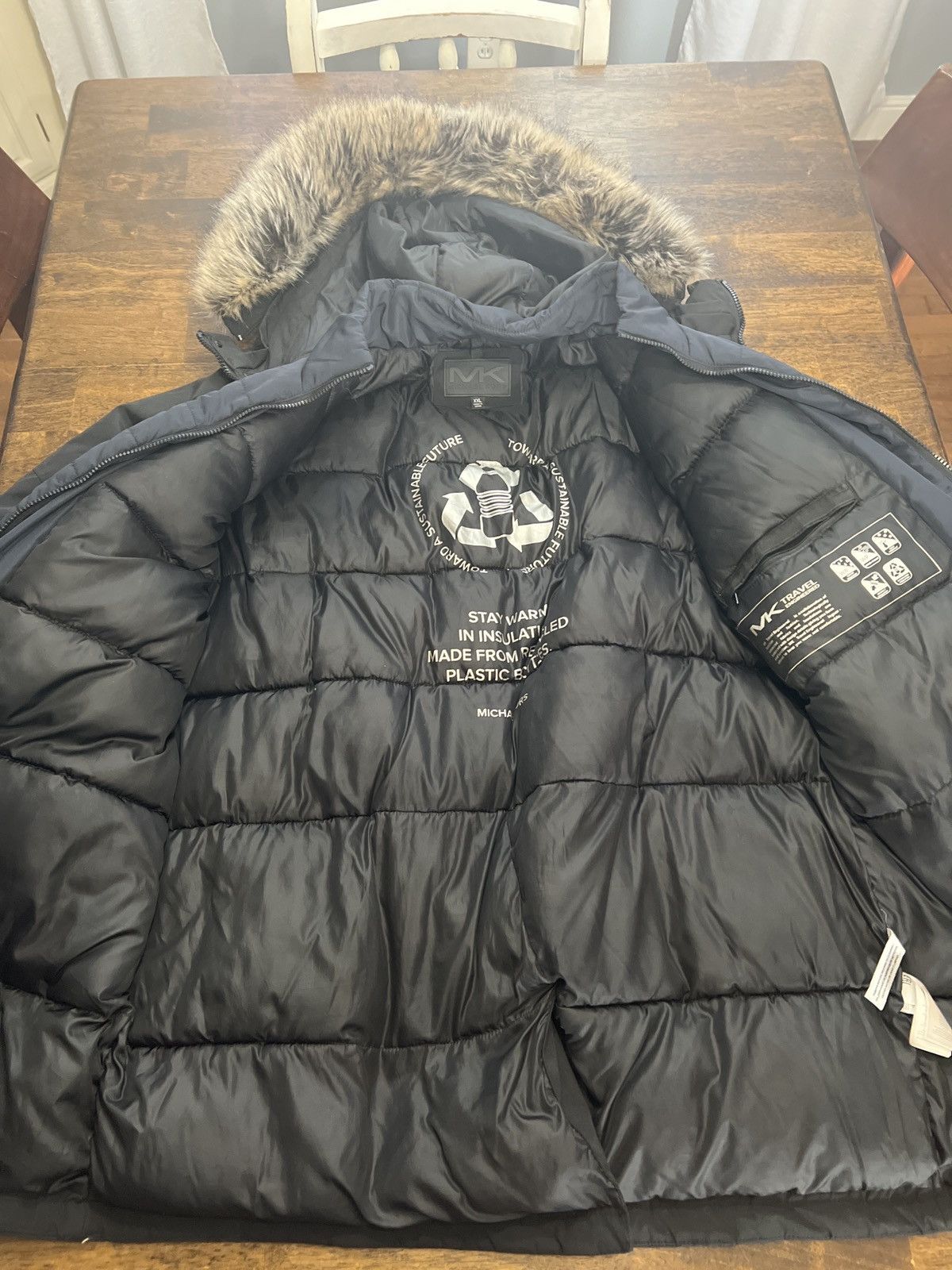 Michael Kors Michael Kors Benson Fur Trim Woven Parka Size US XXL / EU 58 / 5 - 4 Thumbnail