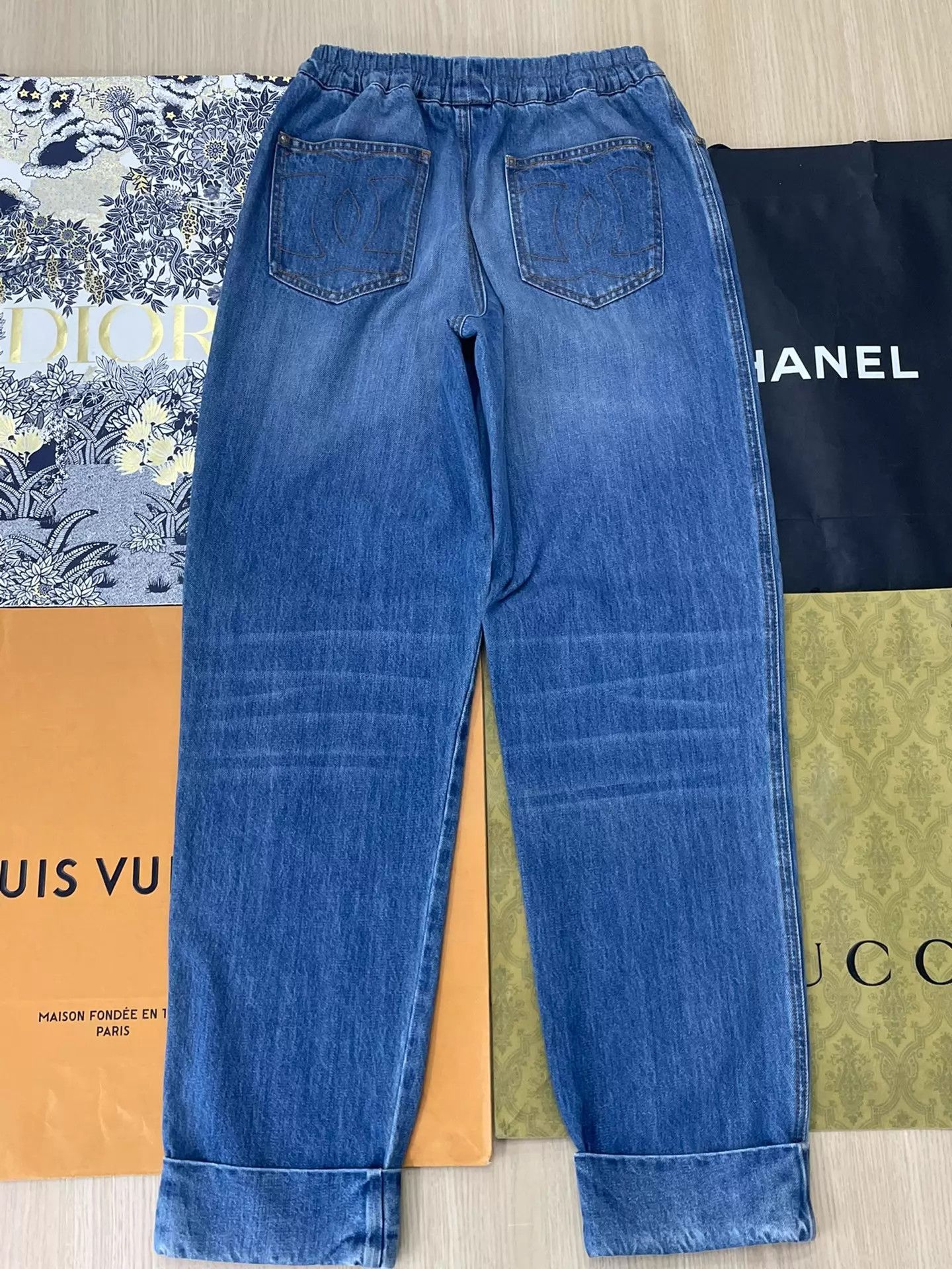Chanel Chanel Self-Tie Waist Denim Jeans 38 Women's Mint Size 27" / US 4 / IT 40 - 2 Thumbnail