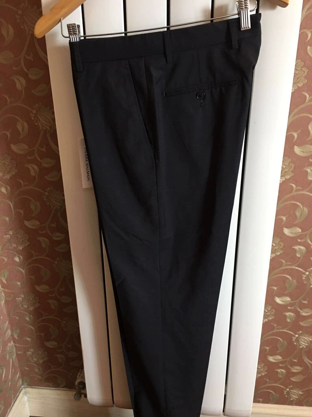 Balmain Balmain New High-Count Wool Slim Trousers Charcoal 46 Size US 30 / EU 46 - 4 Thumbnail