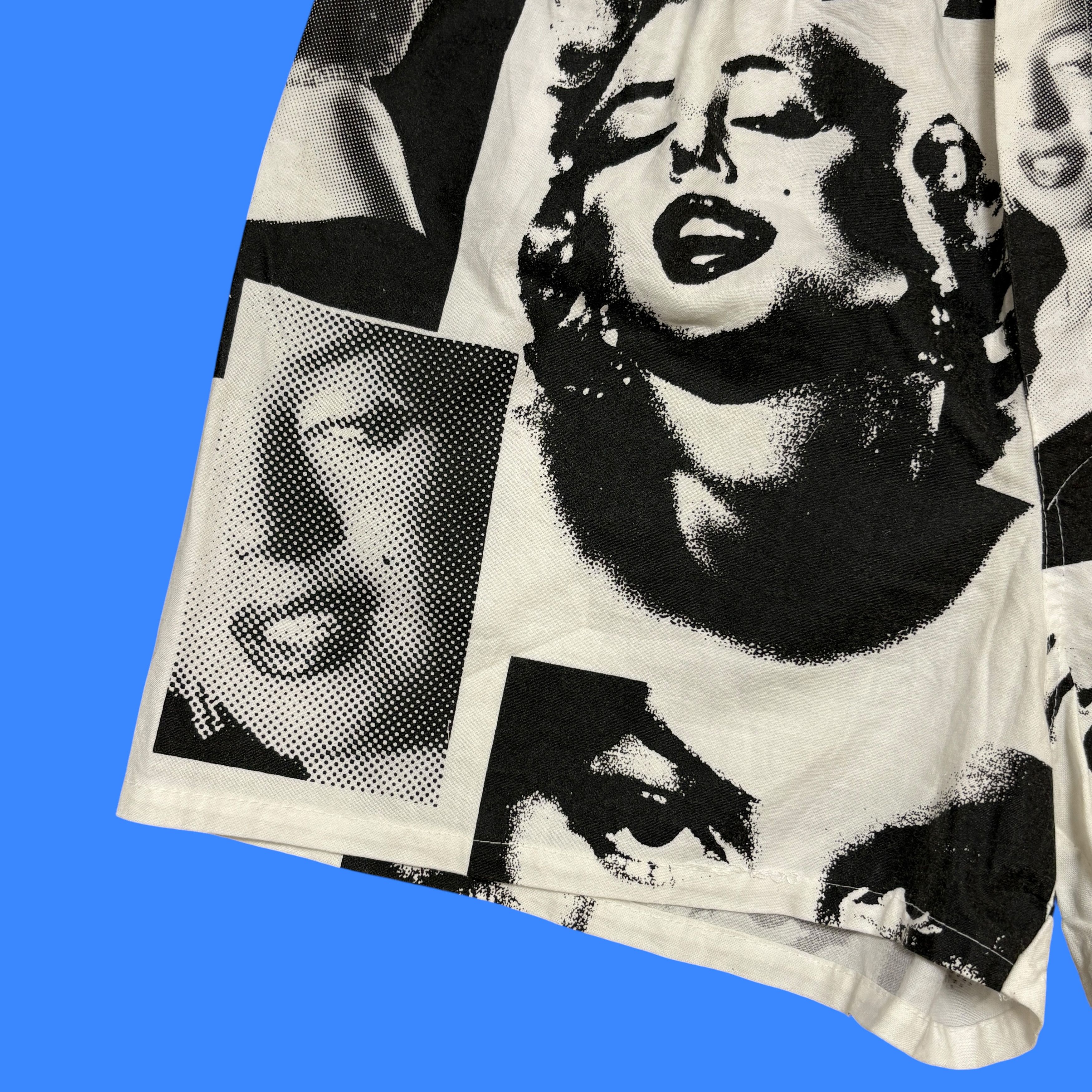 Vintage Vintage 1991 Marilyn Monroe All Over Print Boxer Shirts Size 36 - 3 Thumbnail