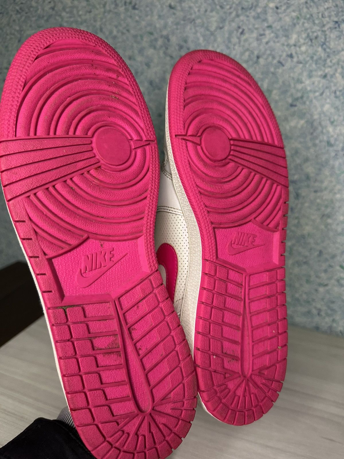 Jordan Brand × Nike × Vintage Nike Air Jordan 1 Low Pink Iridescent White 554723-109 Size US 8 / IT 38 - 7 Thumbnail