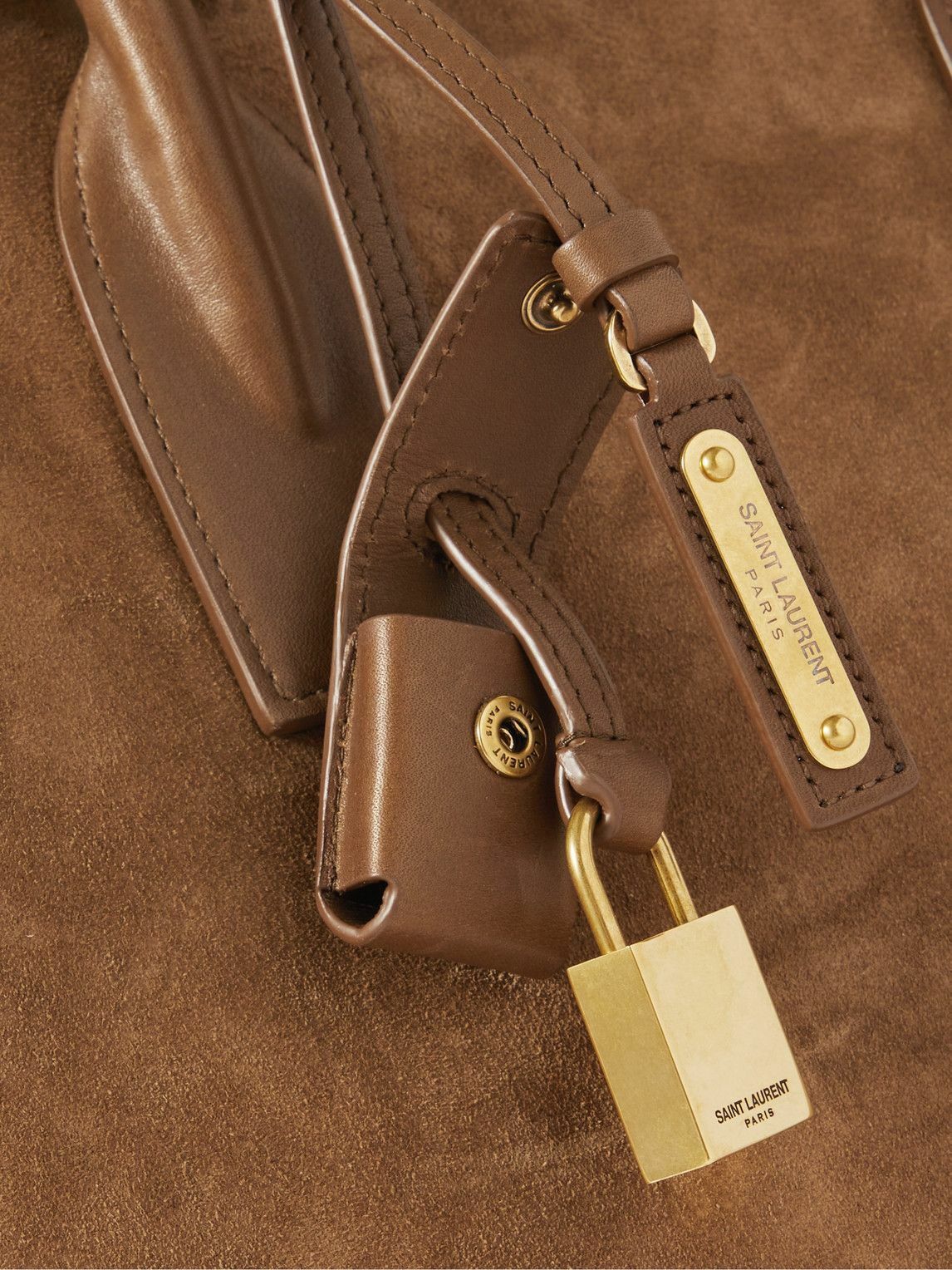 Saint Laurent Paris o1tp1o0125 Size: OS/Tote Bag In Shearling in Brown Size ONE SIZE - 4 Thumbnail