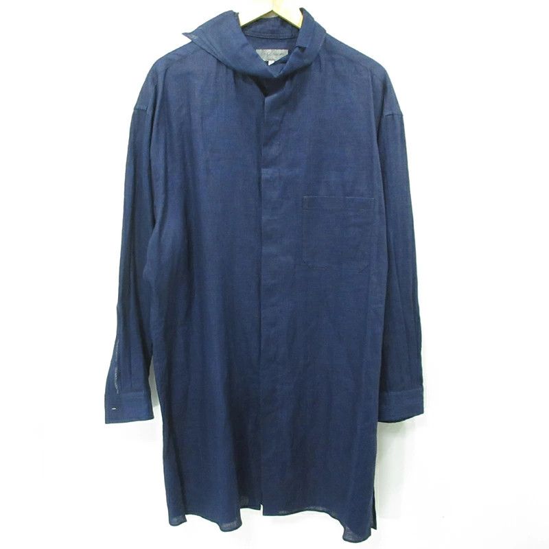 Yohji Yamamoto Yohji Yamamoto POUR HOMME Coated Double Collar Shirt Size US M / EU 48-50 / 2 - 1 Thumbnail