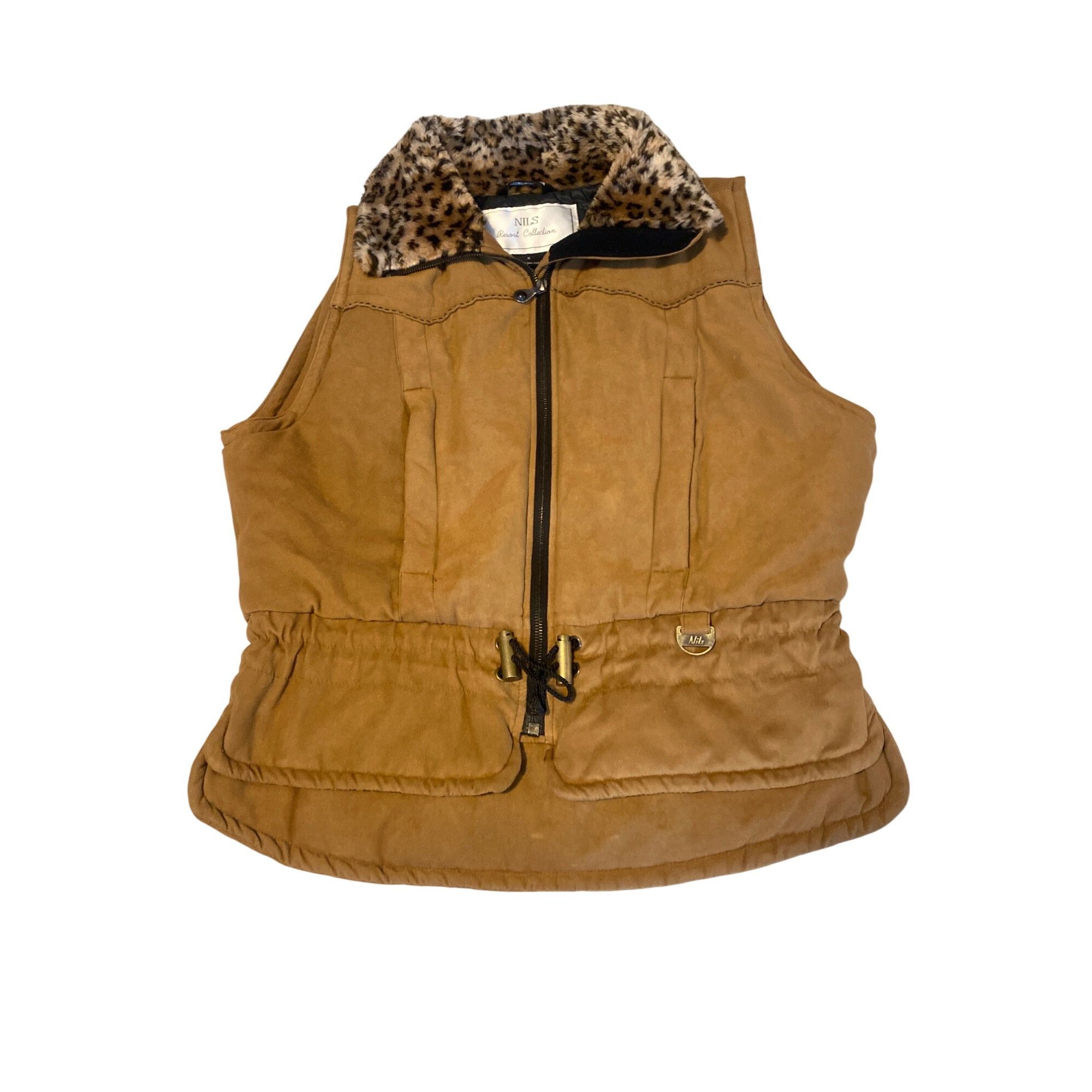 Other Vintage Nils Resort Collection Zip Vest Leopard Collar Full Size M / US 6-8 / IT 42-44 - 2 Thumbnail