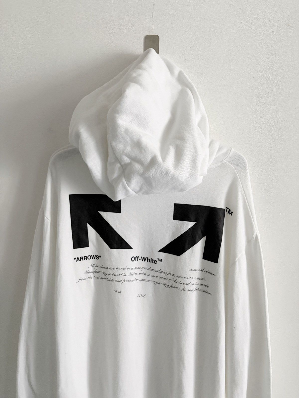 Off-White (XL) Off White 03 Arrows 2018 Hoodie Size US XL / EU 56 / 4 - 4 Thumbnail