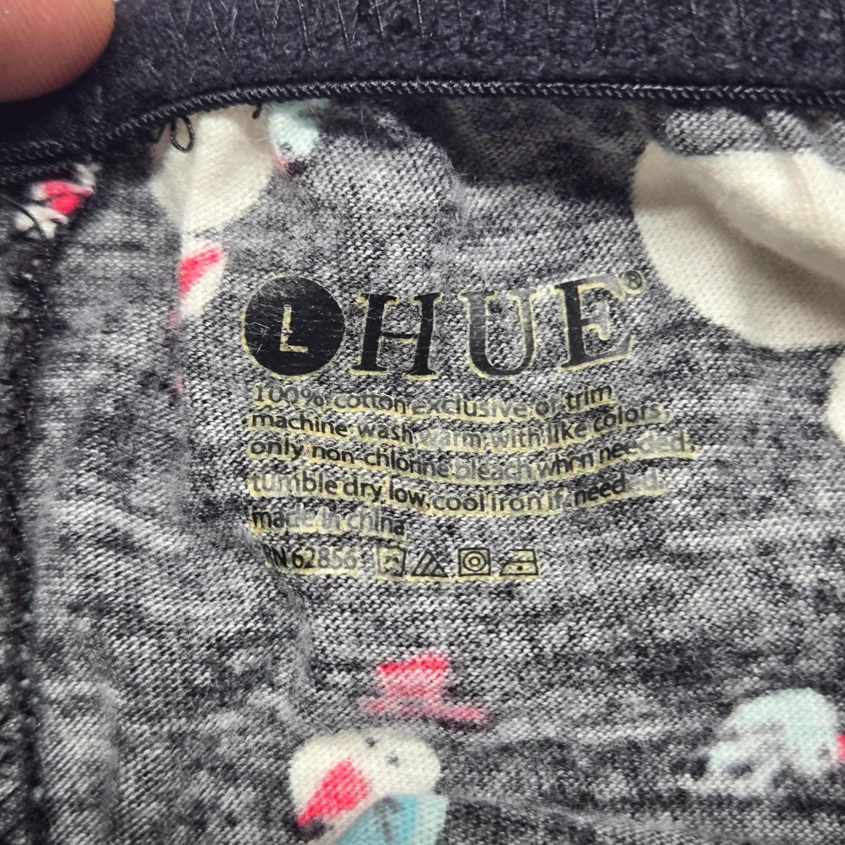 Vintage HUE Pajama Pants Shirt? Size 36" / US 14 / IT 50 - 3 Thumbnail
