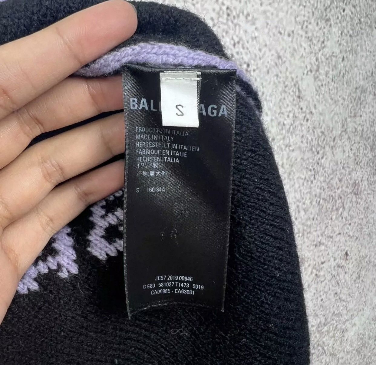 Balenciaga Balenciaga purple barrage printed sweater2412-Nextarrow Size US S / EU 44-46 / 1 - 5 Thumbnail