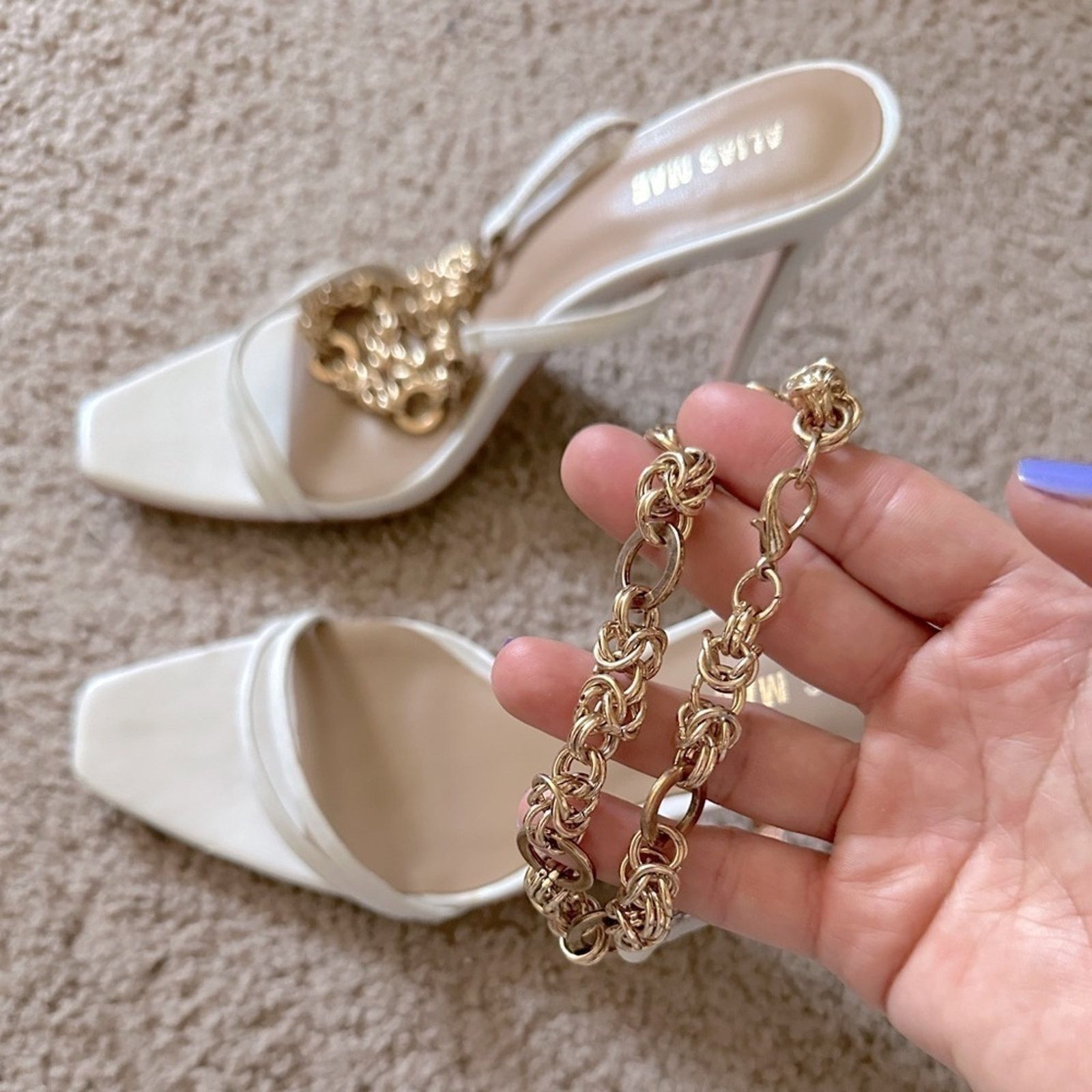 Other ALIAS MAE Revolve Ankle Strap Heel in Ivory Sz. 37 EU / 7 US Size US 6 / IT 36 - 9 Thumbnail