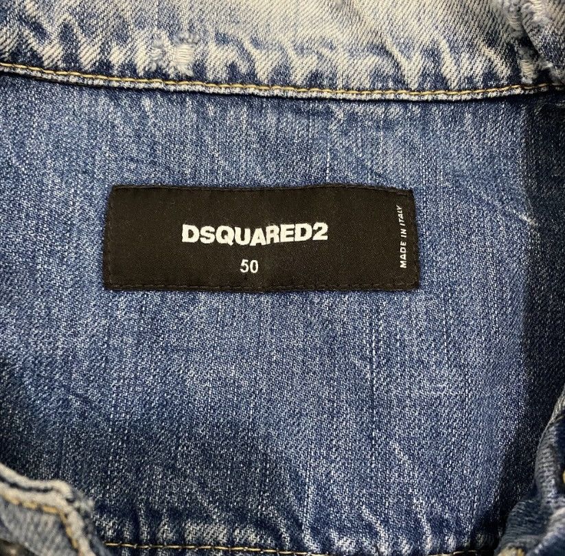 Dsquared2 Dsquared2 Dan Distressed White Paint Wash Jean Jacket Size US M / EU 48-50 / 2 - 3 Thumbnail