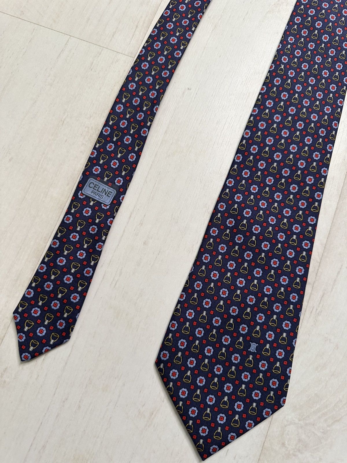 Celine × Designer × Vintage Celine vintage silk tie Size ONE SIZE - 2 Thumbnail