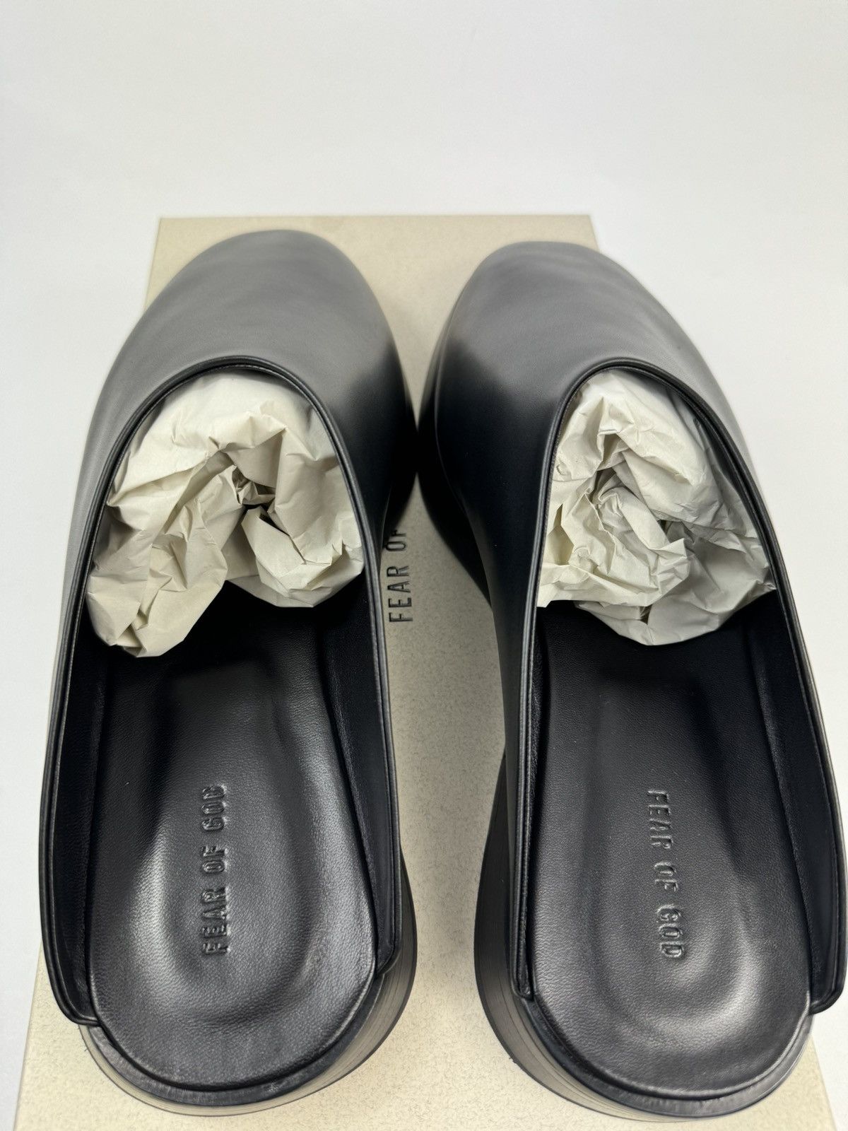 Fear of God BLACK LEATHER BACKLESS MULES Size US 7 / EU 40 - 6 Thumbnail