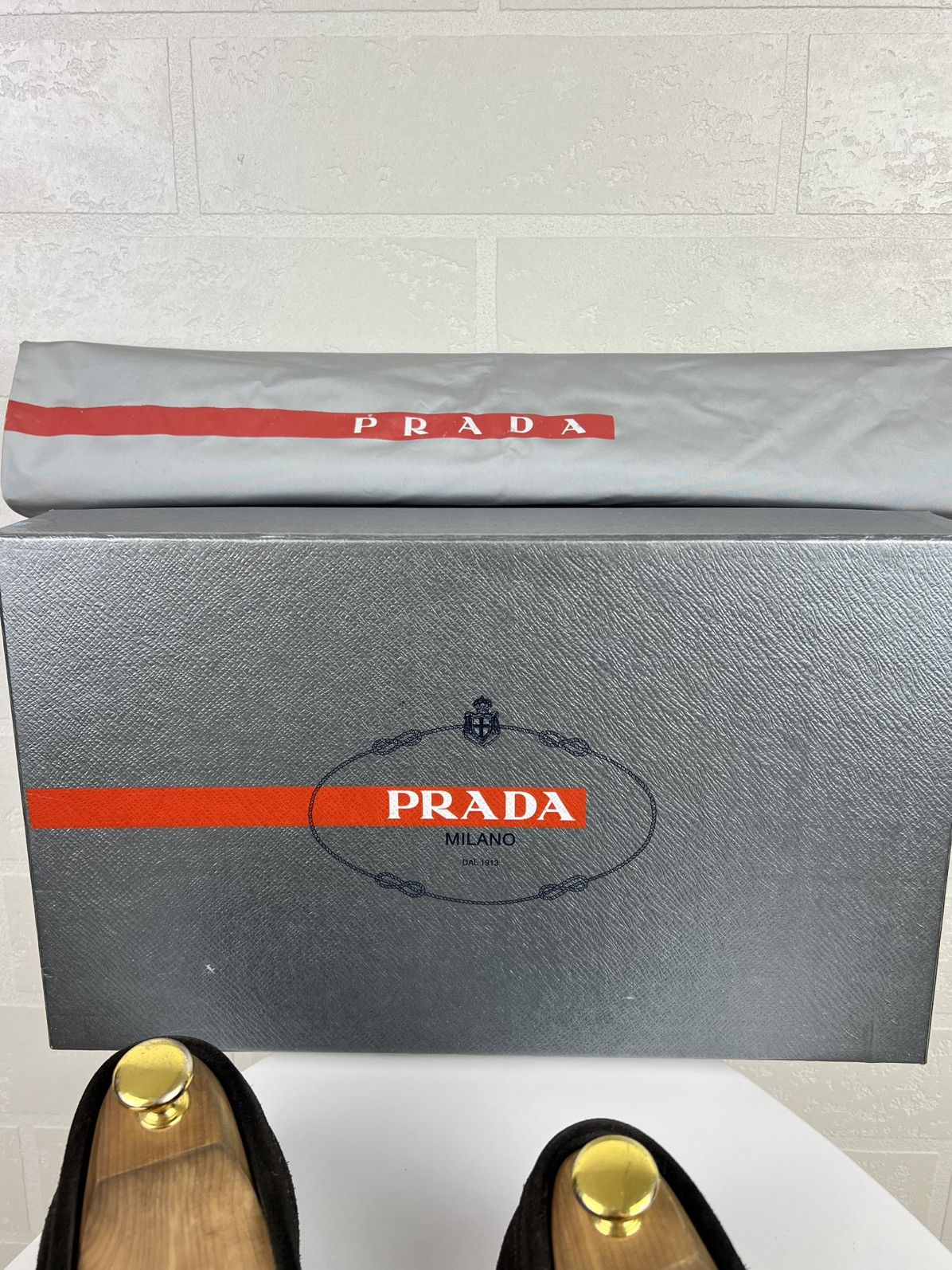 Prada PRADA MILANO Loafers Suede Shoes Strap Logo Brown Men's Size US 8 / EU 41 - 5 Thumbnail