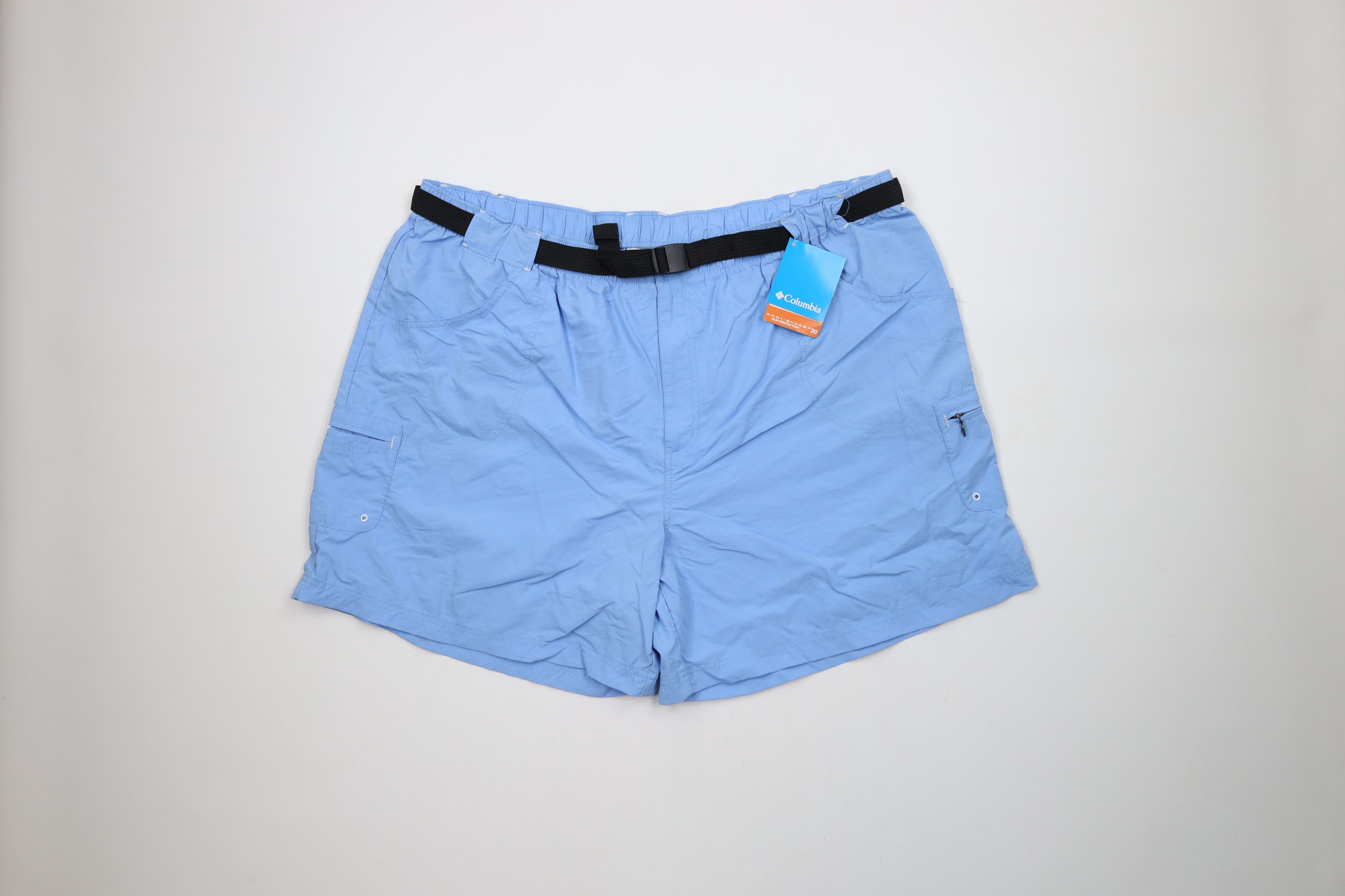 Columbia × Vintage Deadstock Vintage Y2K Columbia Cargo Shorts Light Blue Size 39" - 1 Thumbnail