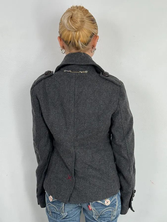 Dsquared2 AW2009 Dsquared2 Grey Wool Buttoned Officer Jacket Size M / US 6-8 / IT 42-44 - 4 Thumbnail
