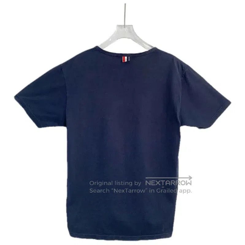 Thom Browne Thom Browne Men's Navy Cotton T-Shirt . Size US L / EU 52-54 / 3 - 2 Thumbnail