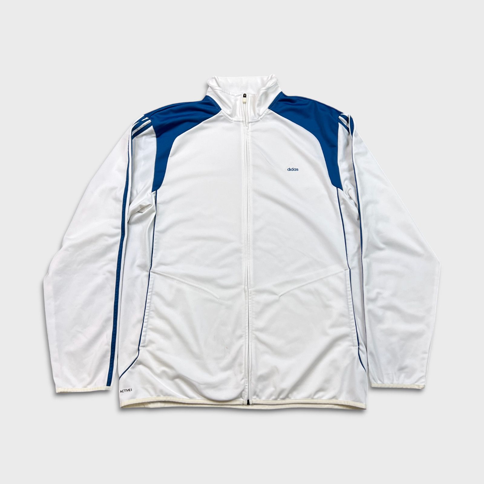 Adidas × Vintage Adidas Track Jacket XL Essentials Stripes Full Zip Tracksuit Size US XL / EU 56 / 4 - 1 Thumbnail