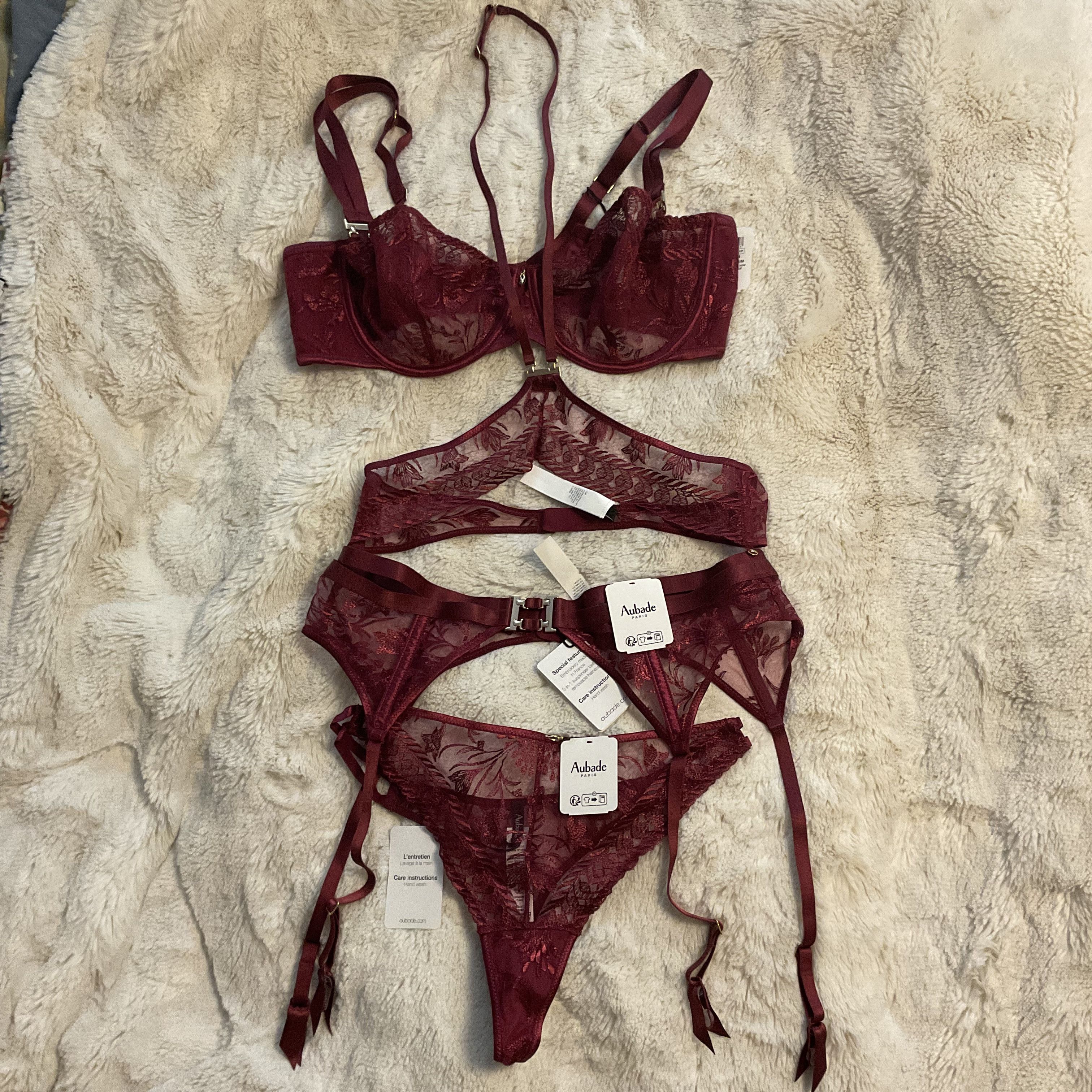 Other Aubade Magnetic Spell Bra 34E, thong suspender Harness Size ONE SIZE - 7 Thumbnail