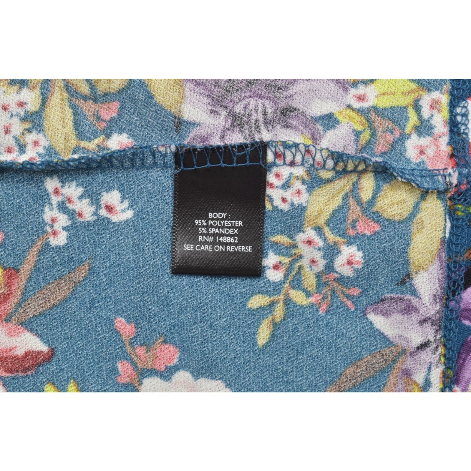 Torrid Torrid Blouse Blue Floral Cold Shoulder V-Neck Long Sleeve Top Women Plus Size 0 Size XS / US 0-2 / IT 36-38 - 7 Thumbnail