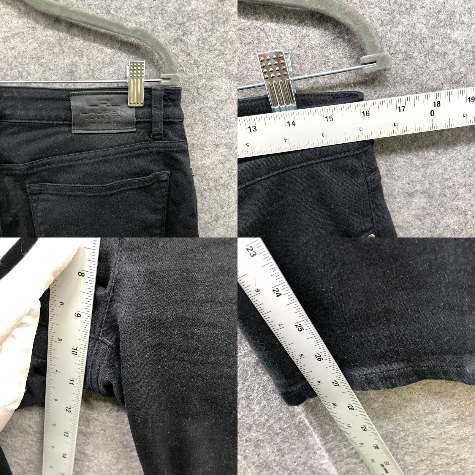 Ralph Lauren Lauren Ralph Lauren Heritage Straight Jeans Womens 8 Black Mid Rise Stretch Slim Size 30" / US 8 / IT 44 - 8 Thumbnail
