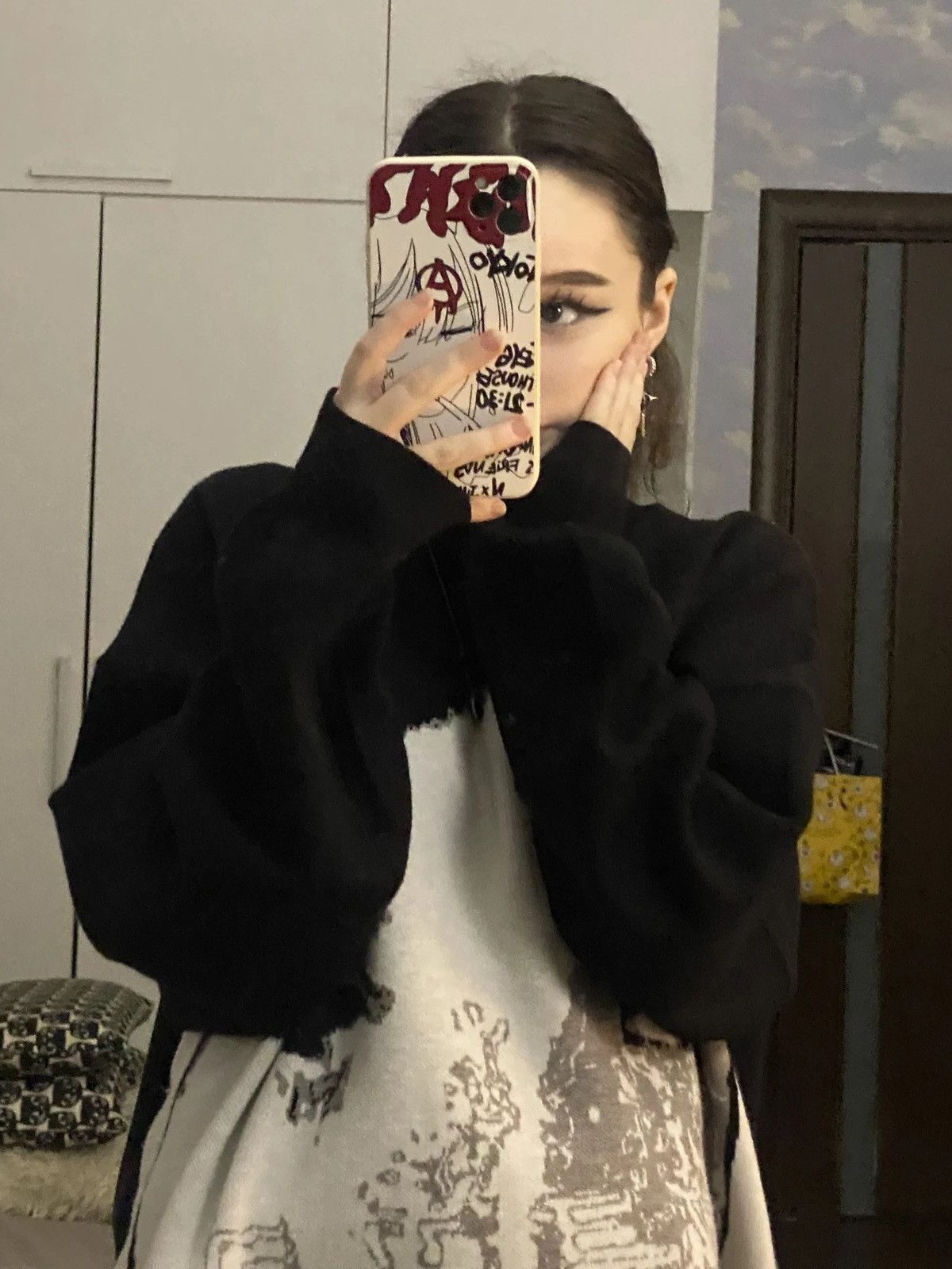 Japanese Brand × Vintage Knitted sweater hip-hop style high collar portrait print Size US M / EU 48-50 / 2 - 5 Thumbnail