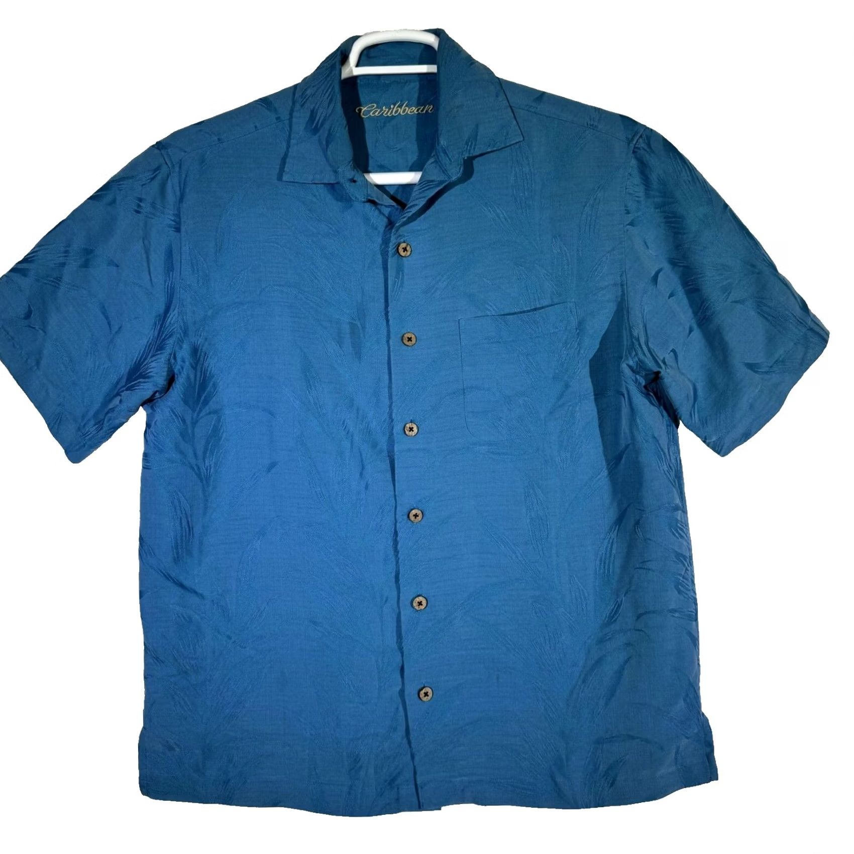 Altea Caribbean Shirt Men’s Medium Teal Blue Tropical Hawaiian 100% Polyester Light Size US M / EU 48-50 / 2 - 2 Thumbnail